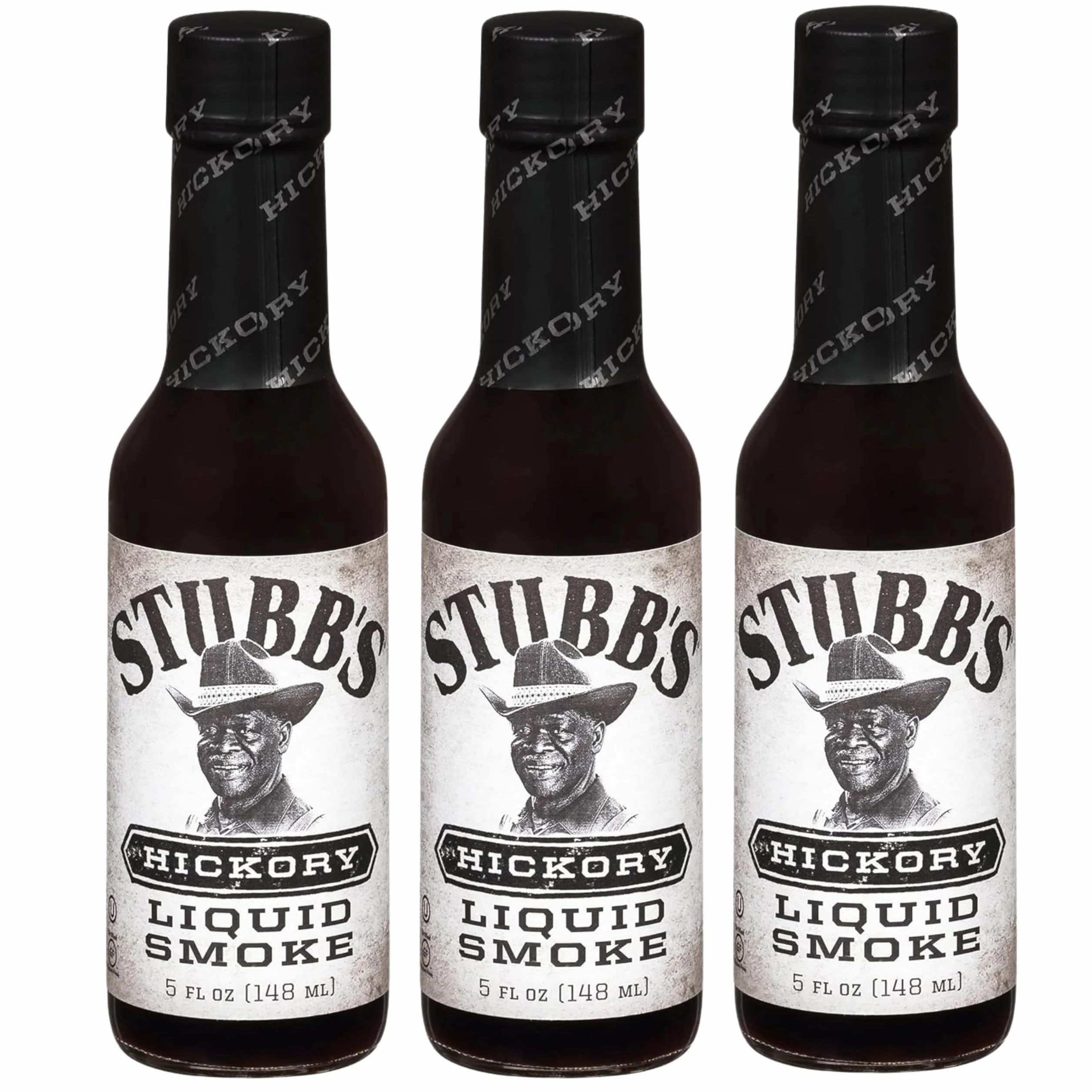 Stubbs Liquid Smoke Hickory Salsa con Aroma de Humo para Carnes, Asados y Barbacoas Pack 3 x 148ml
