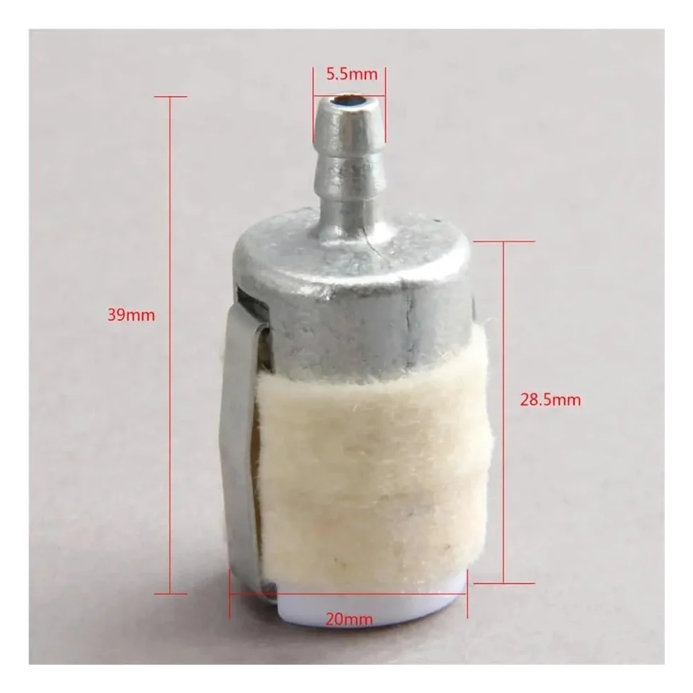 5 uds 10 Uds 20 Piezas Filtro de Combustible con algodón for Motosierra 45CC 52CC 58CC 4500 5200 5800 Piezas de Repuesto | 100pcs