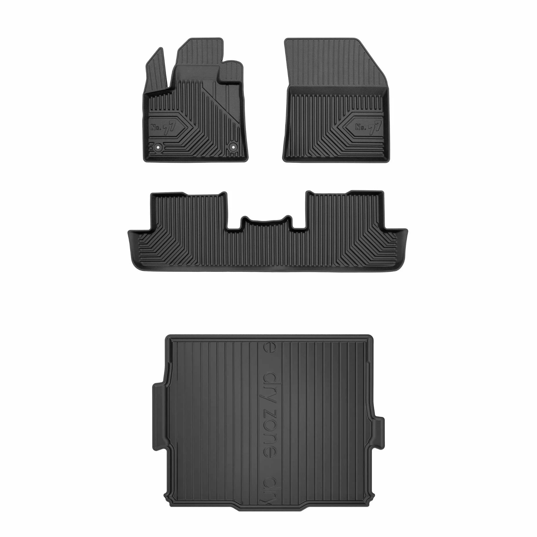 FROGUM Un Juego de Alfombrillas de Goma para Coche y cubeta Maletero exclusivas Alfombras para Peugeot 3008 II 2016-2024 | Borde Alto | para Todo el año | Al tamaño