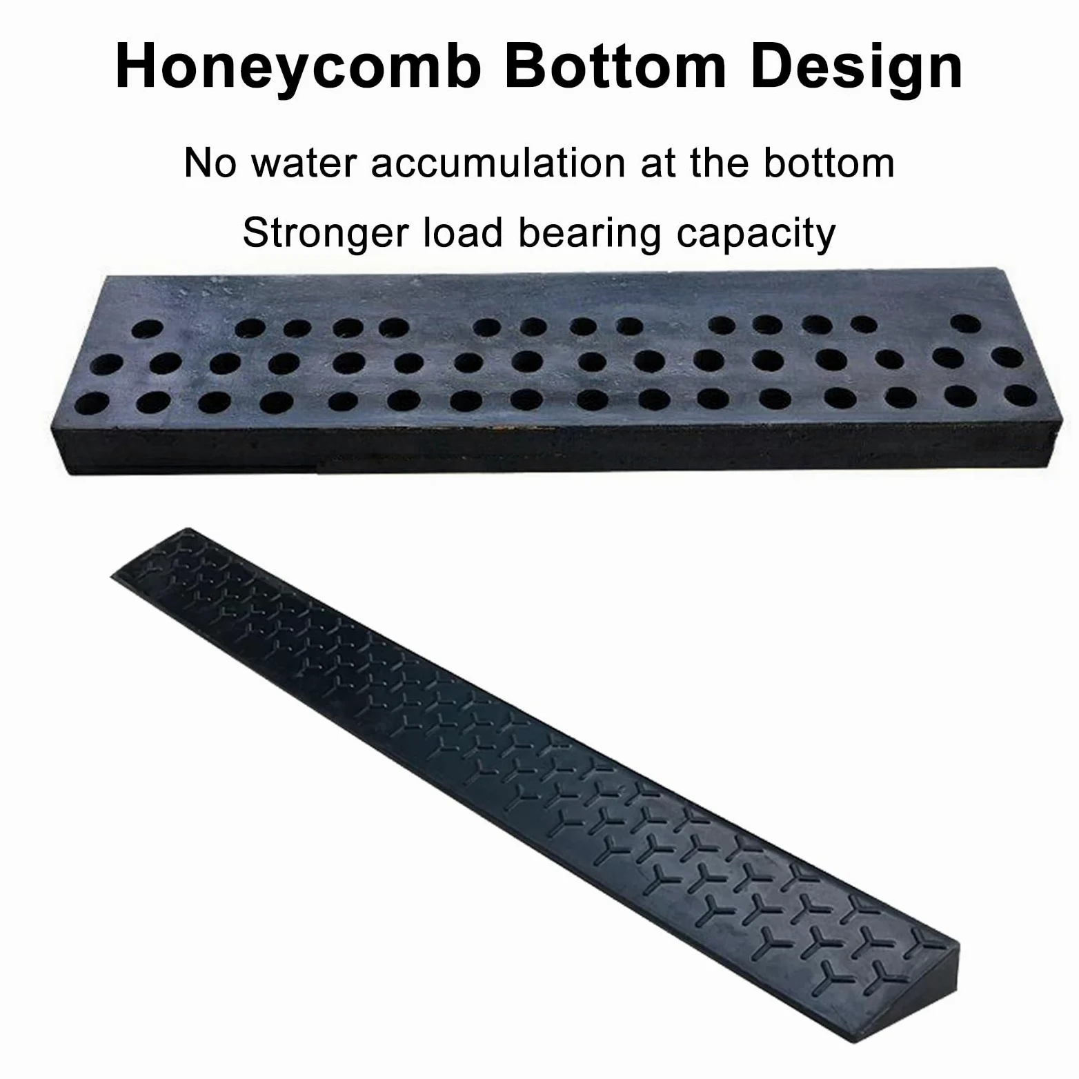 Goma Rampas para Coches, Rampa Escalon Antideslizante, Capacidad de 1000 kg, para Garajes Aceras Coches Patinetes y Bicicletas(100x11x4.5cm/39x4.3x1.8in)