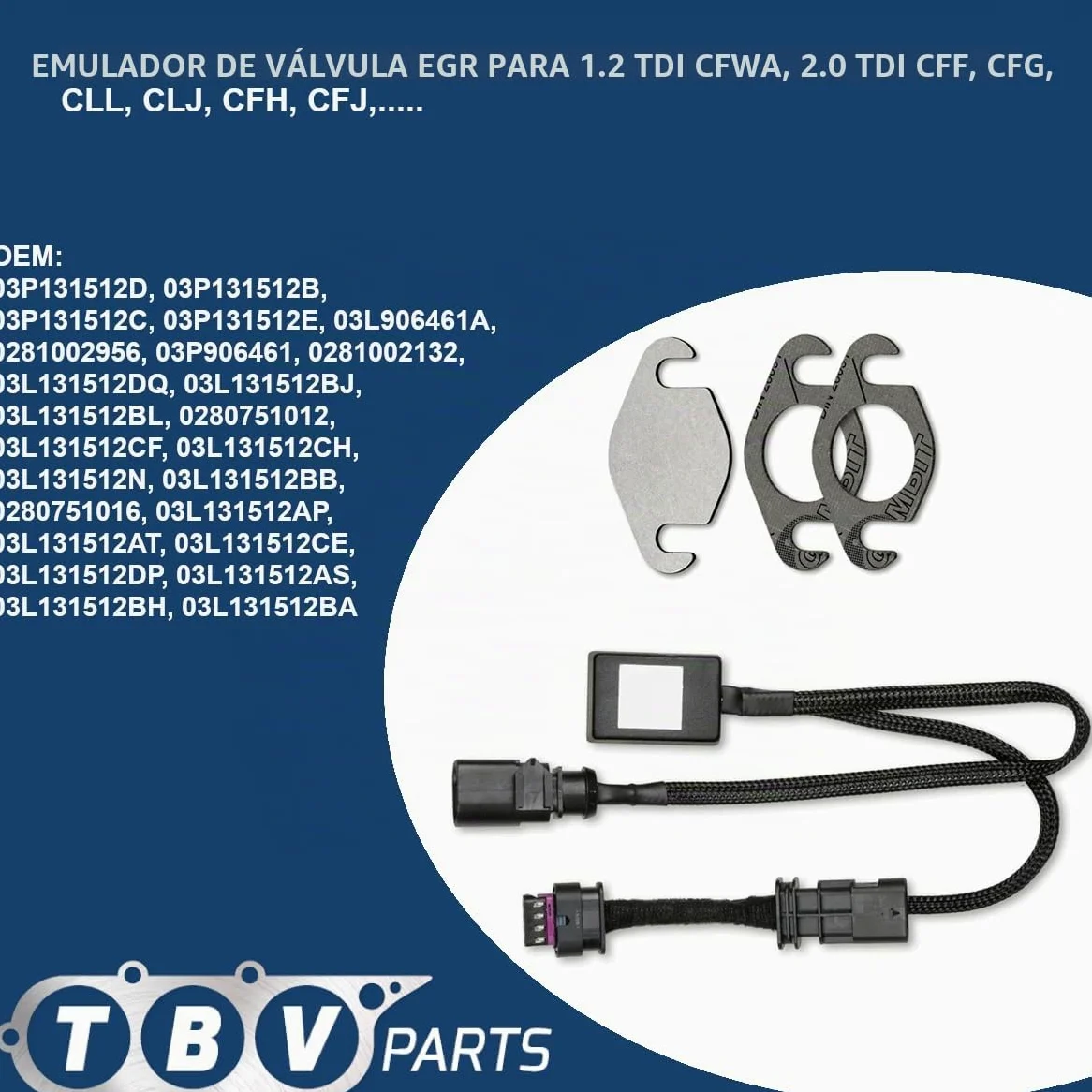 Kit Anular Valvula Egr 03L131512BB 03L131527AX Compatible Para CFFA Motor 2.0 TDI A3 Sharan Alhambra Passat Anular Valvula Egr 03L131512BL 03L906461A 03L131512AP