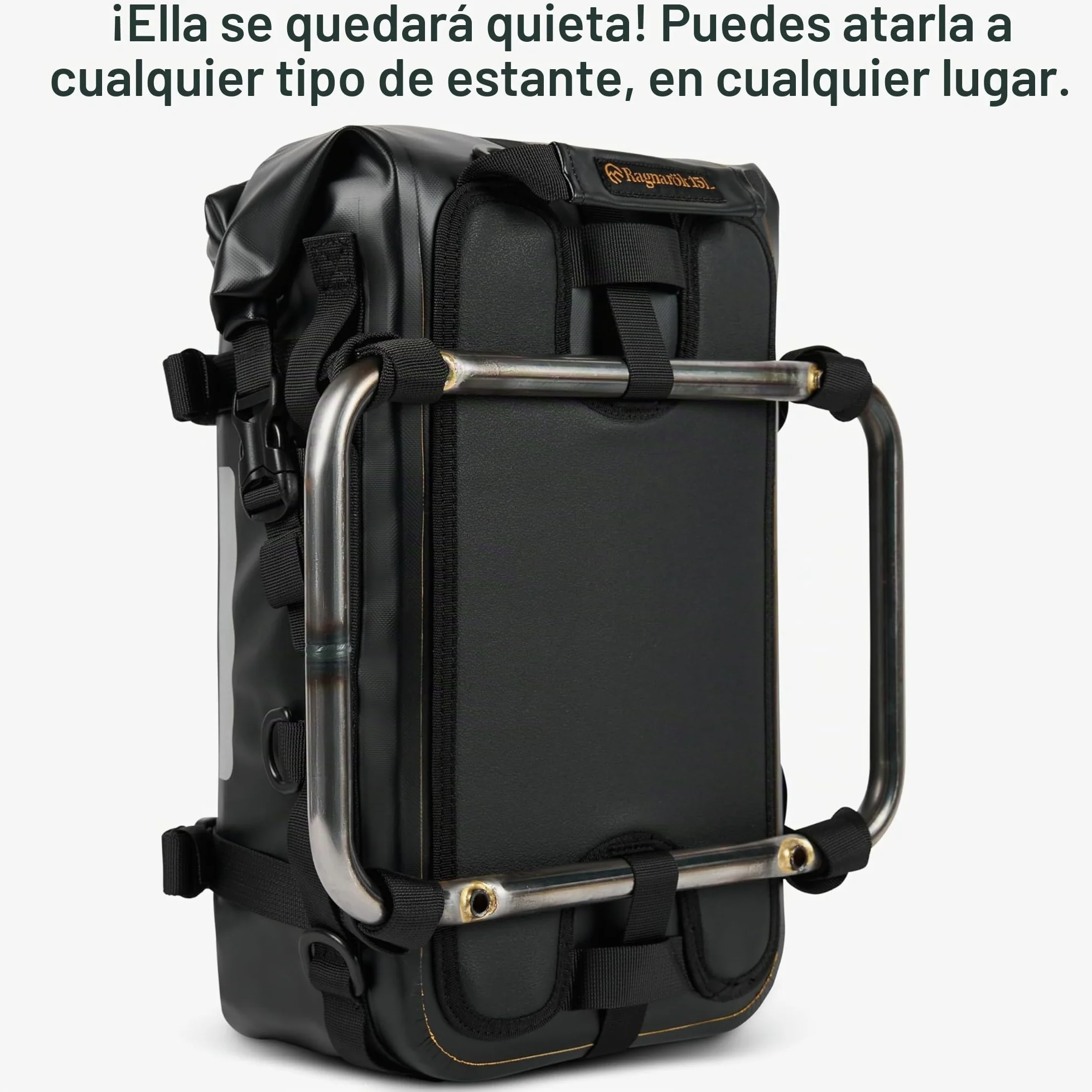 Odinsberg 15L Bolsa Moto Impermeable | Bolsa Estanca Trasera de Colín para Asiento, Barras de Choque y Defensas Laterales | Mochila y Alforja Moto Trail Enduro para Viajes, Equipaje y Aventura