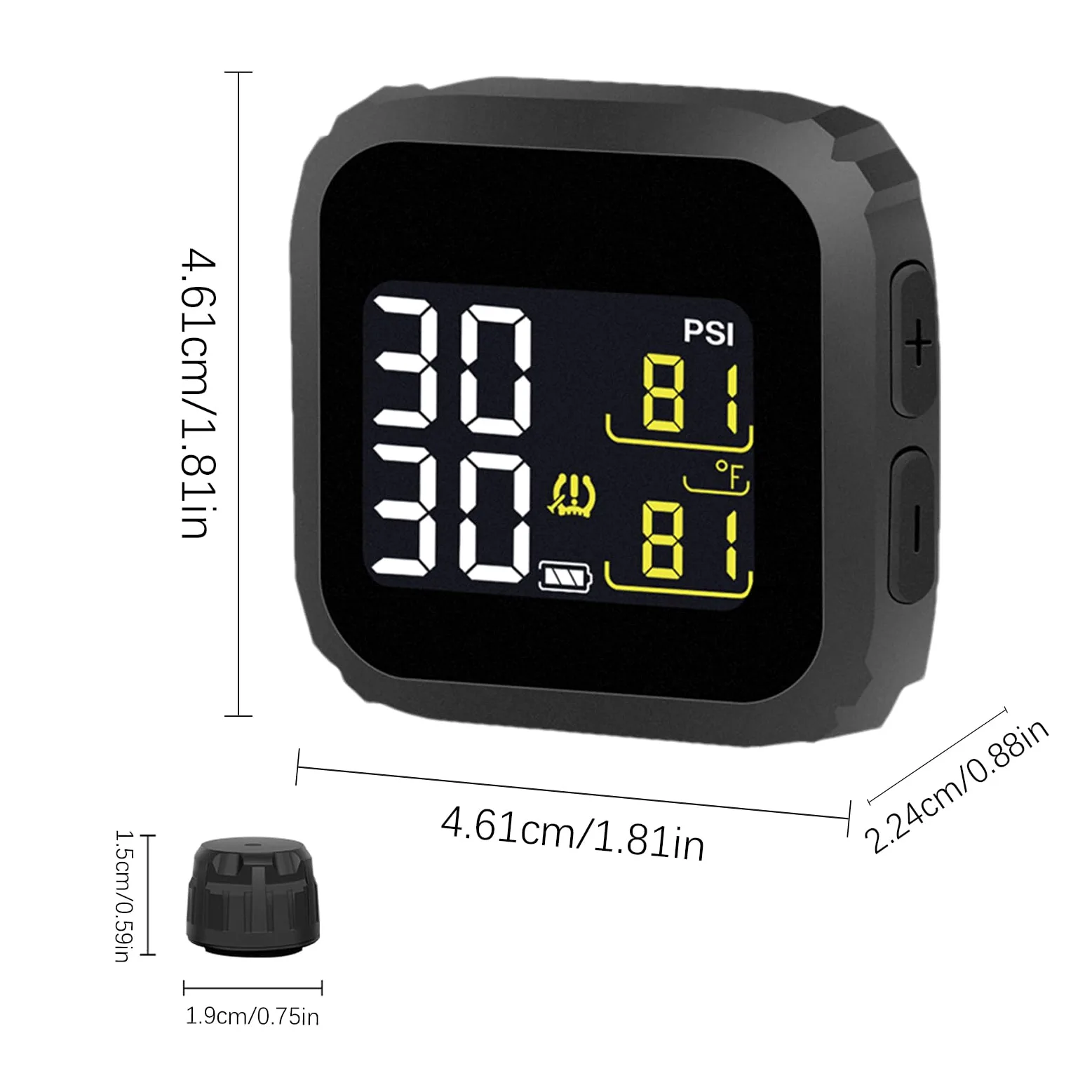 Manómetro Digital De Presión De Neumáticos - Monitor Portátil En Tiempo Real,Manómetro De Presión De Neumáticos | Para Automóvil Viaje Por Carretera Reparación Mantenimiento Vehículo Bicicleta Auto