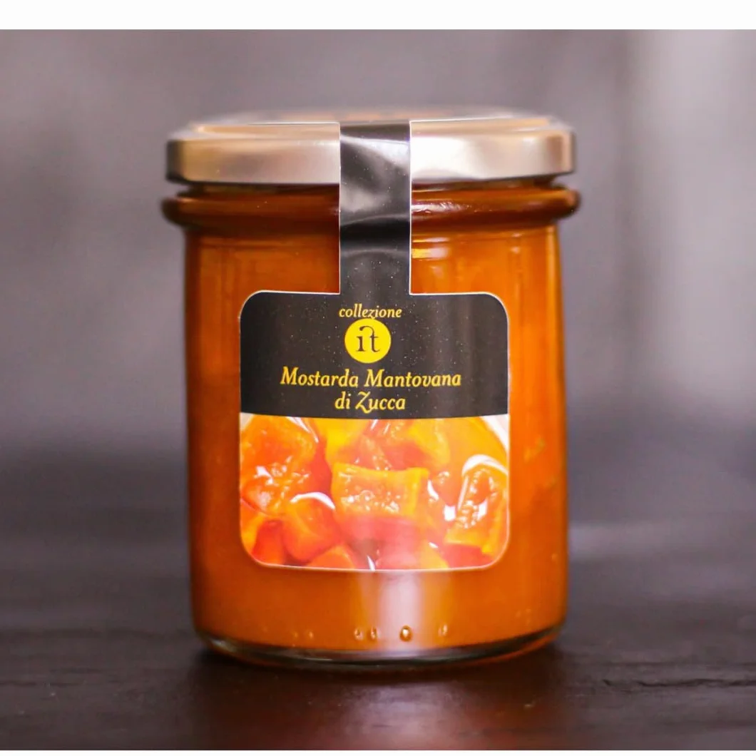 Mostarda Mantovana de Calabaza 220 gr - Conservas Artesanales de Lombardía Sin Conservantes