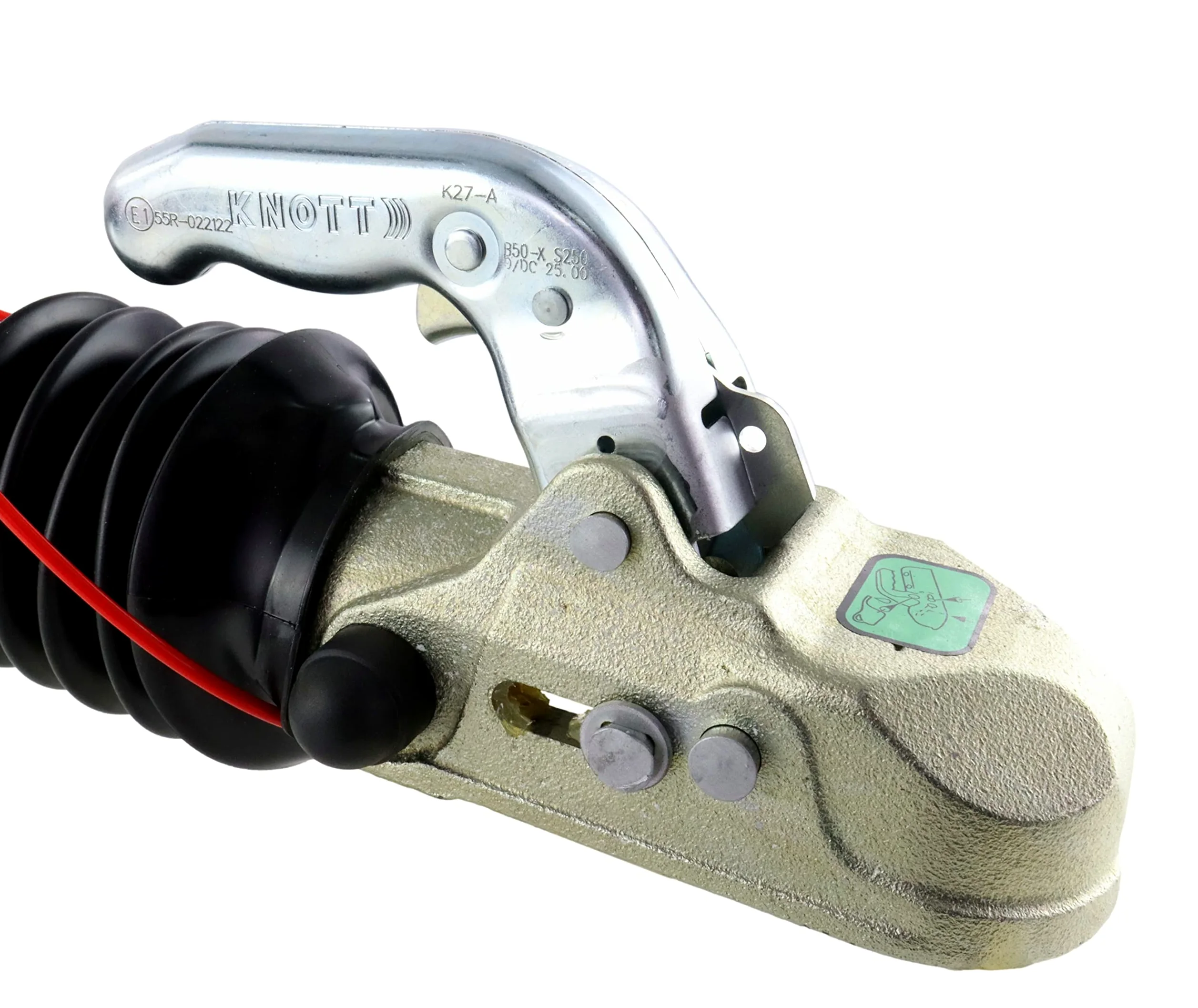 p4U Knott original KF 27 / KH Enganche de inercia, dispositivo de sobrecarga para remolque de caravana, sin consola, 1700 - 2700 kg, 110/120-190/230, 202475.002