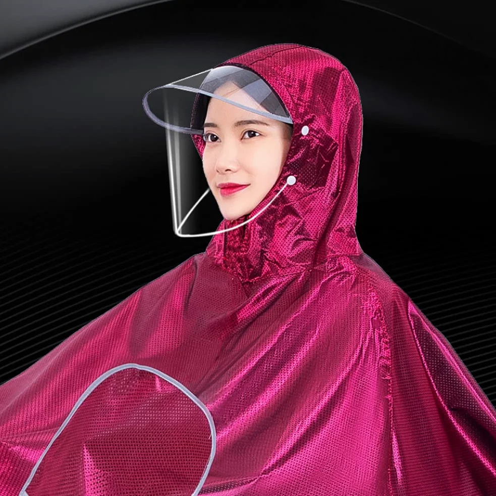 Chubasquero para Coche eléctrico, Cubierta para Motocicleta, Poncho Impermeable para la Lluvia para Adultos, Capa para Scooter de Movilidad (púrpura 3XL)
