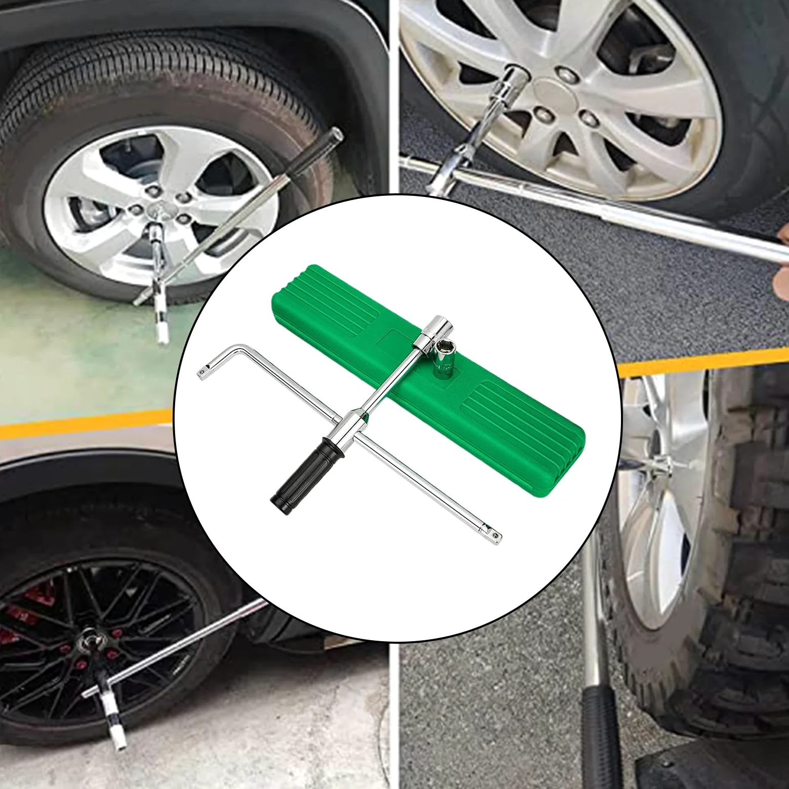 Llave para Ruedas Llave Cruzada para Tuercas de Rueda | Llave para Neumáticos Robusta Para Motocicleta Automóvil Autocaravana Camión SUV Taller Automotriz Carretera