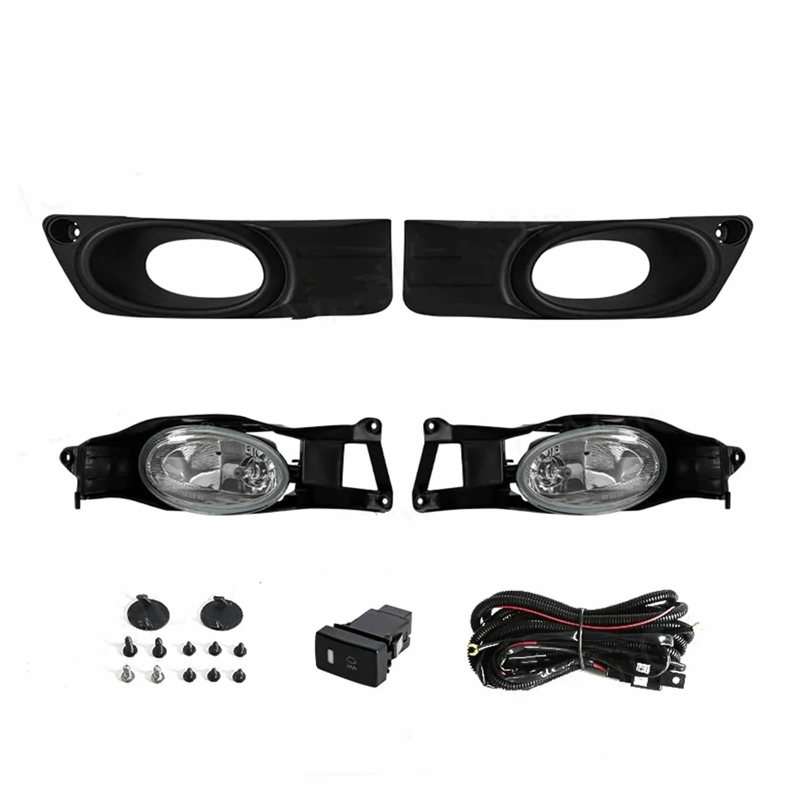 Para Fit Para Jazz Para Shuttle 2011-2016 Faros Antiniebla Halógenos Para Parachoques Delantero De Coche Luces Diurnas LED DRL Faro Antiniebla Trasero Led Impermeable(LED Yellow)