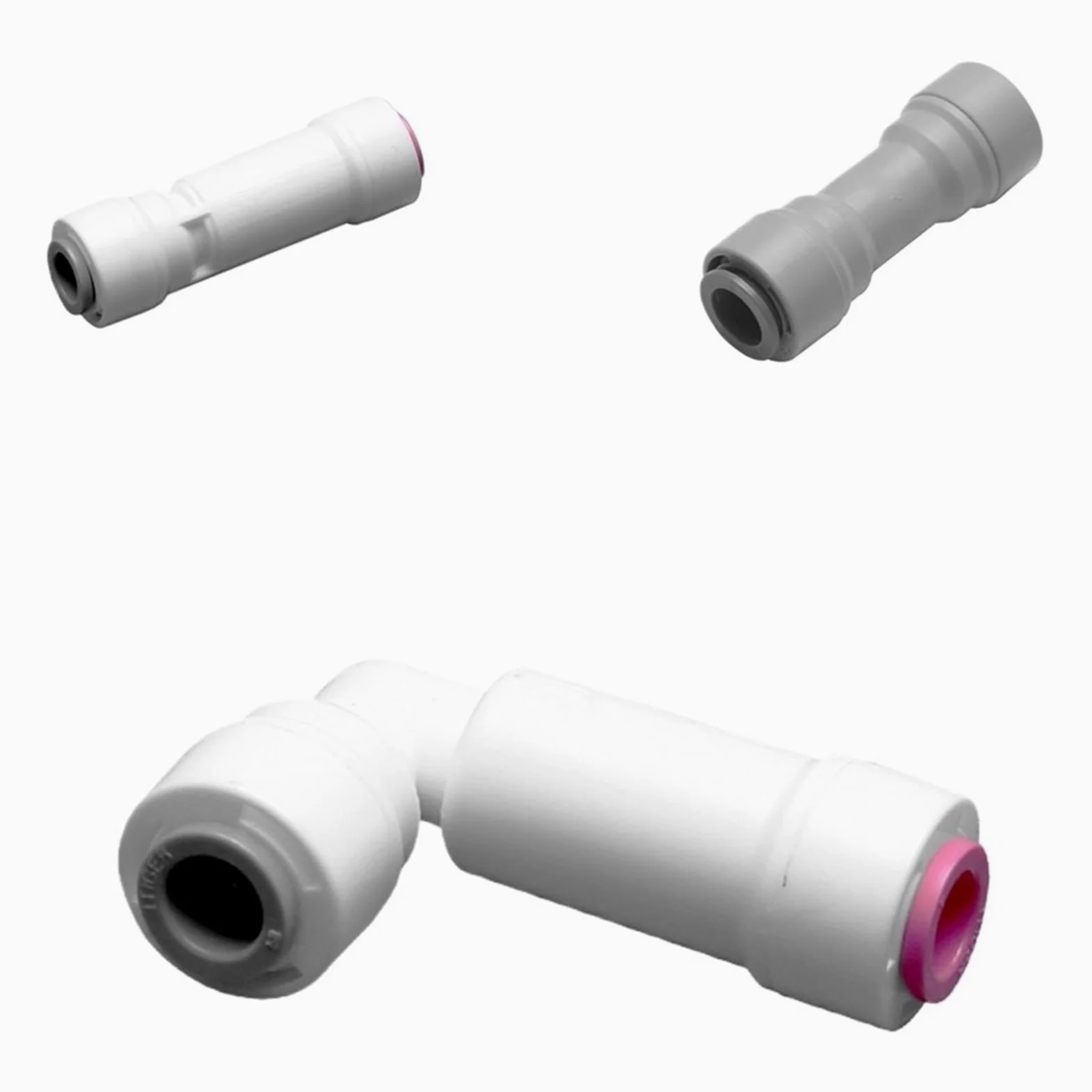 Válvula de retención antirretorno 1/4" y 3/8" for conexión manguera agua ósmosis inversa, conector rápido, filtro, piezas(2 straight)