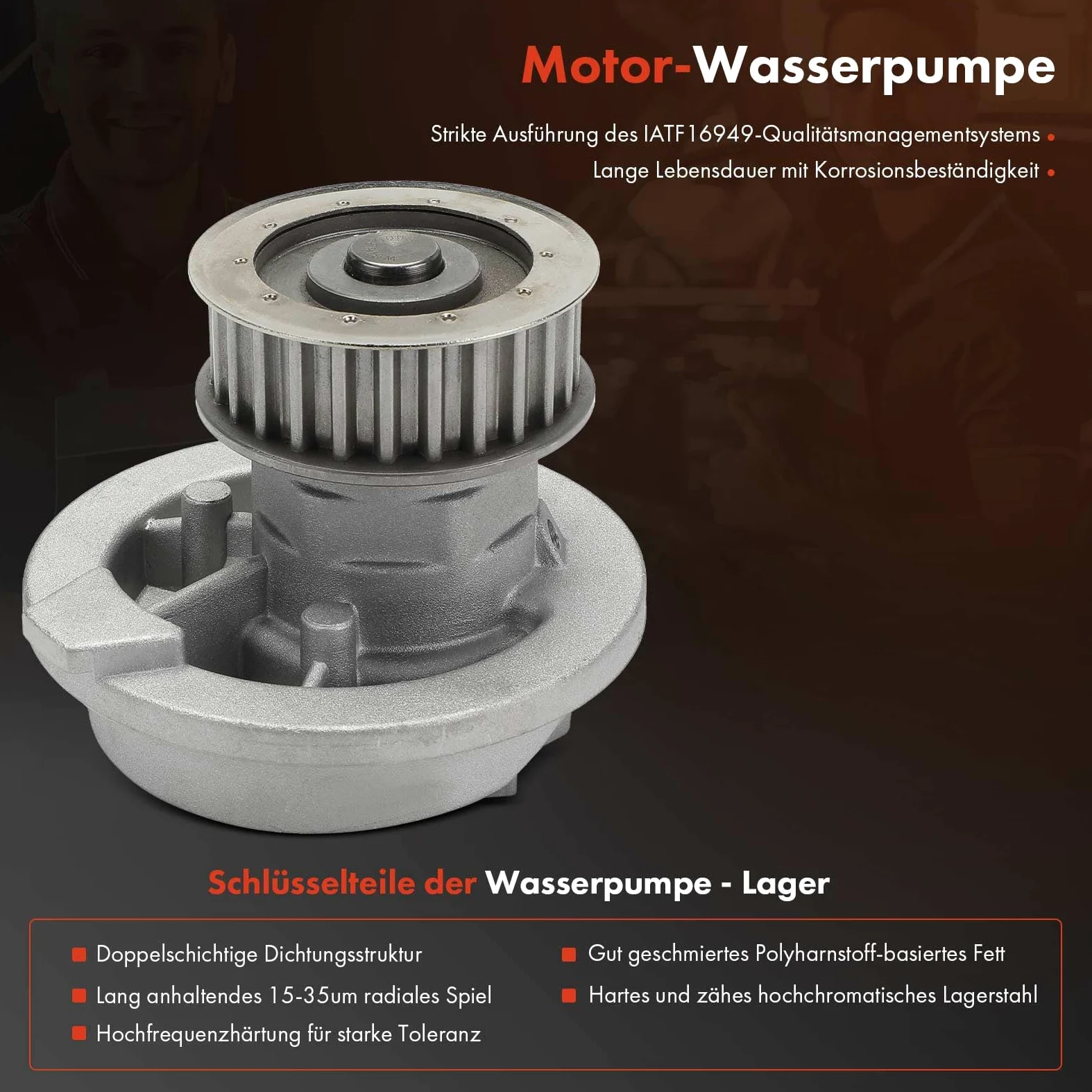 Frankberg Kit de correa de distribución con bomba de agua motor de | Compatible con: Caravana Kadett E T85, Calibrar A C89, Vectra A CC J89, Omega A Caravan V87, Astra F Furgoneta/Combi T92