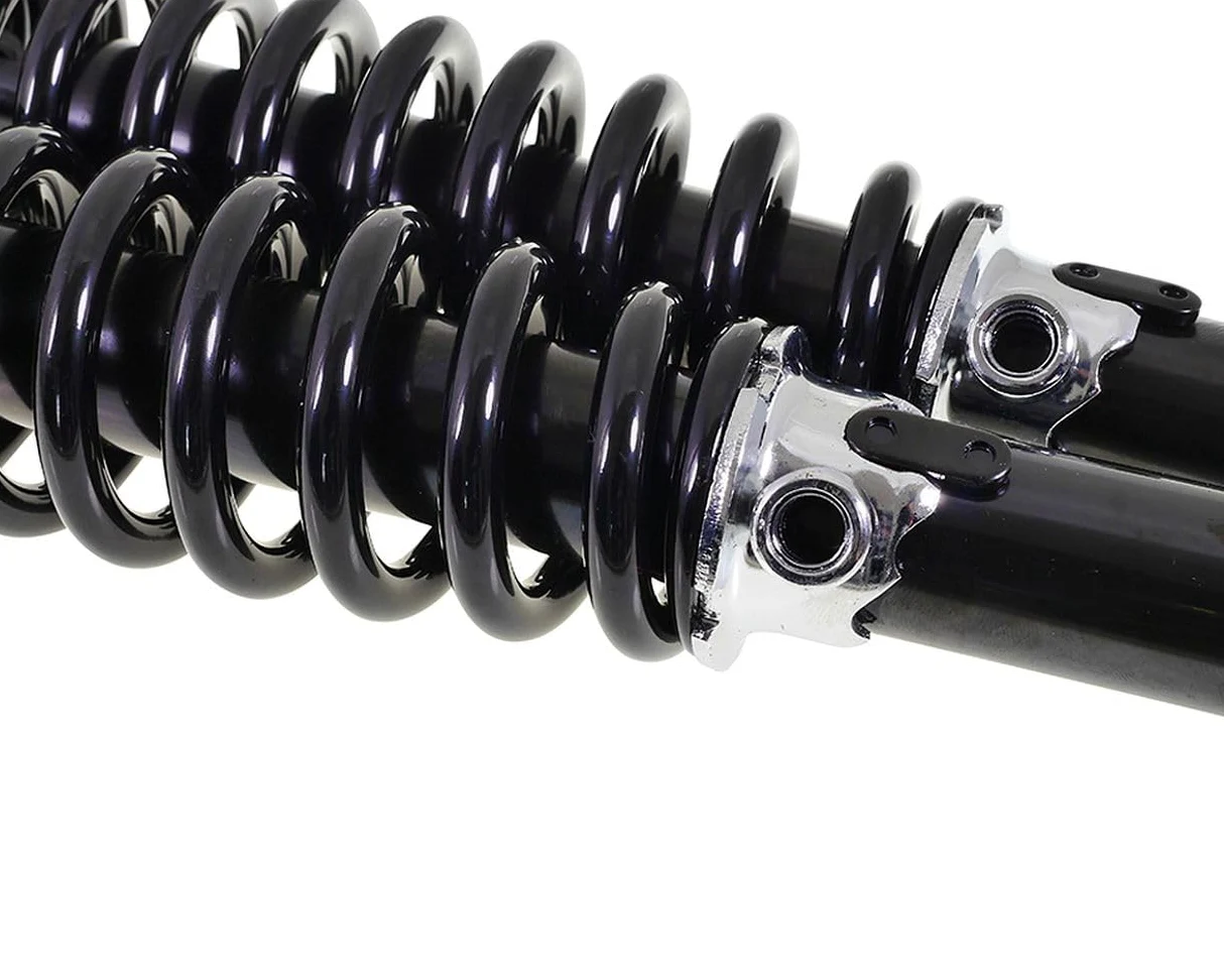 2EXTREME juego amortiguadores 320 mm ajustables negros compatible con Puch Condor 50 2T AC, Maxi S/N 50 2T AC – suspensión mejorada
