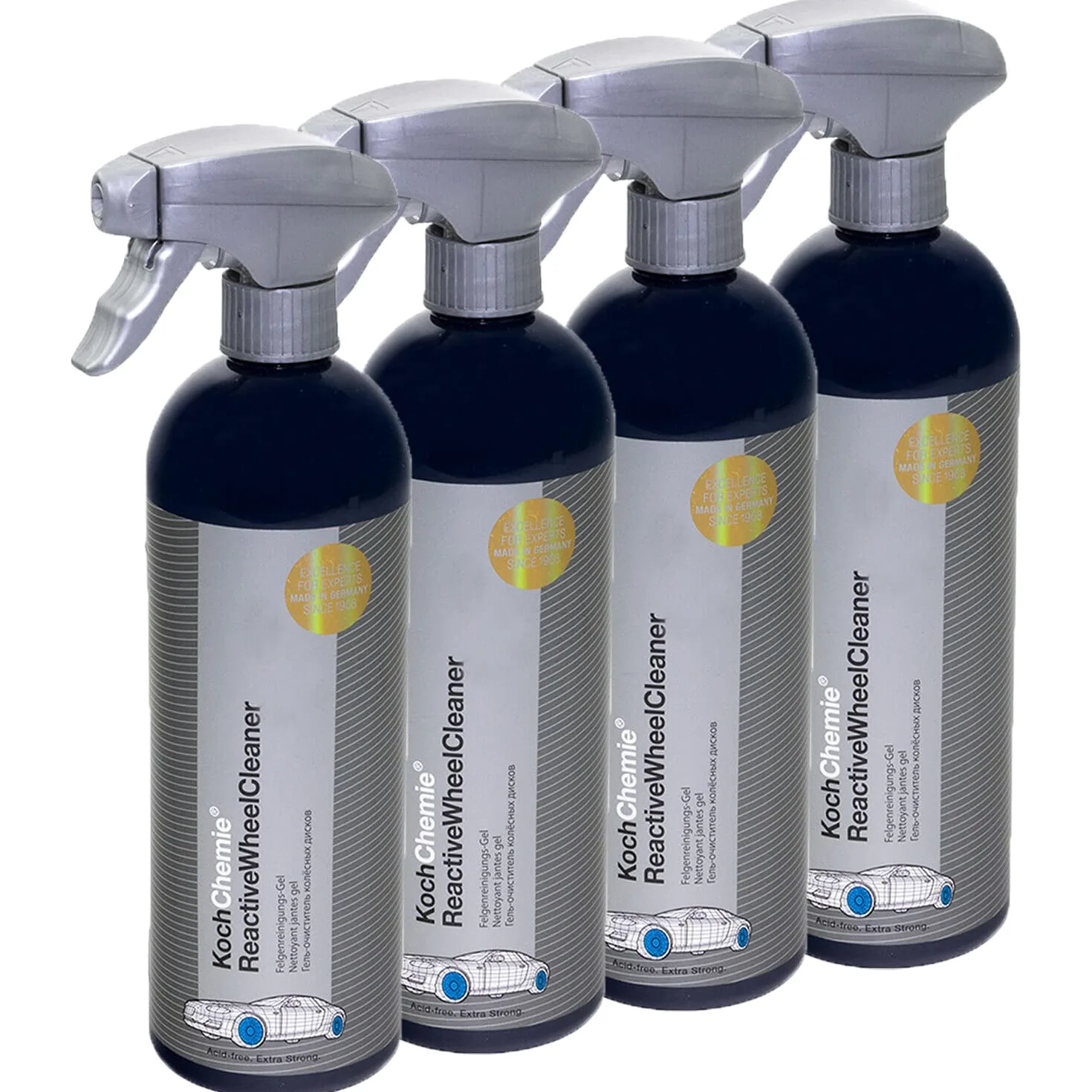 Limpiador de llantas Gel Reactive Wheel Cleaner Koch Chemie 4 x 750 ml