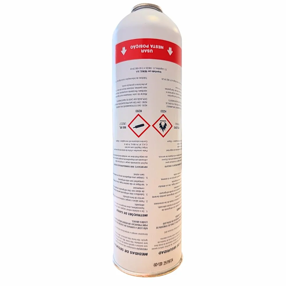 HyChill Minus 60 Refrigerante Técnico Orgánico - Envase Desechable 995 ml - 350gr Carga Neta - Uso Profesional - para Aplicaciones de climatización y refrigeración (3 ENVASES + Llave)