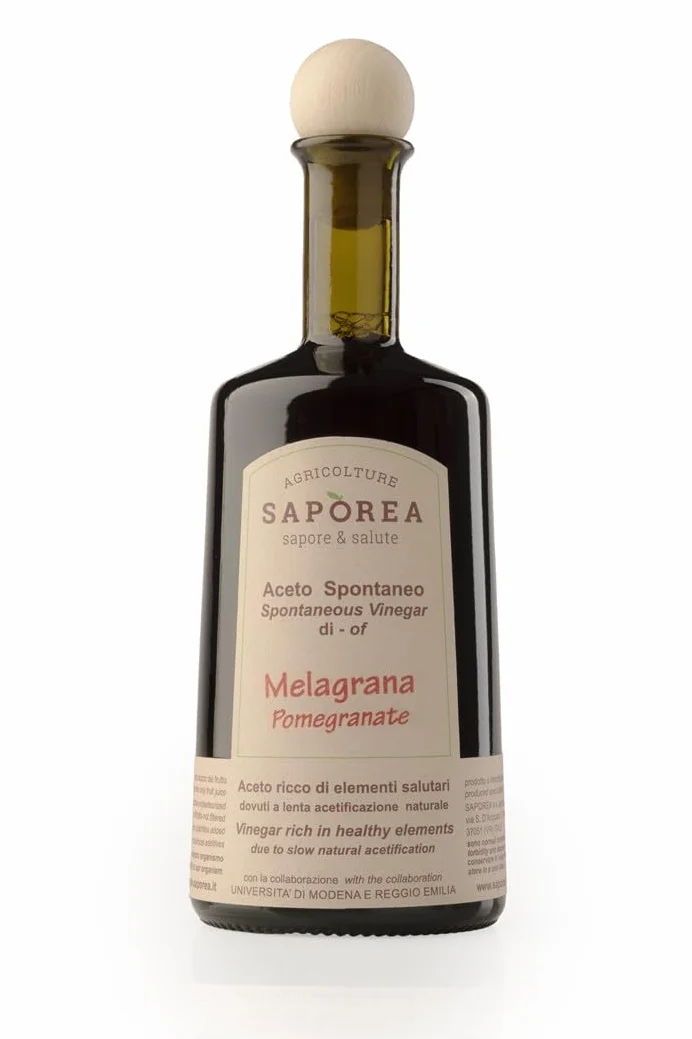 Vinagre de granada orgánico natural con acetificación espontánea lenta