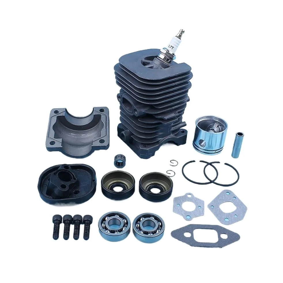 Pieza DE Recambio Kit de Junta de Sello de cojinete de cigüeñal de Disco de pistón de Cilindro Compatible con H 335 435 440 338 438 444 Revestimiento de Motosierra