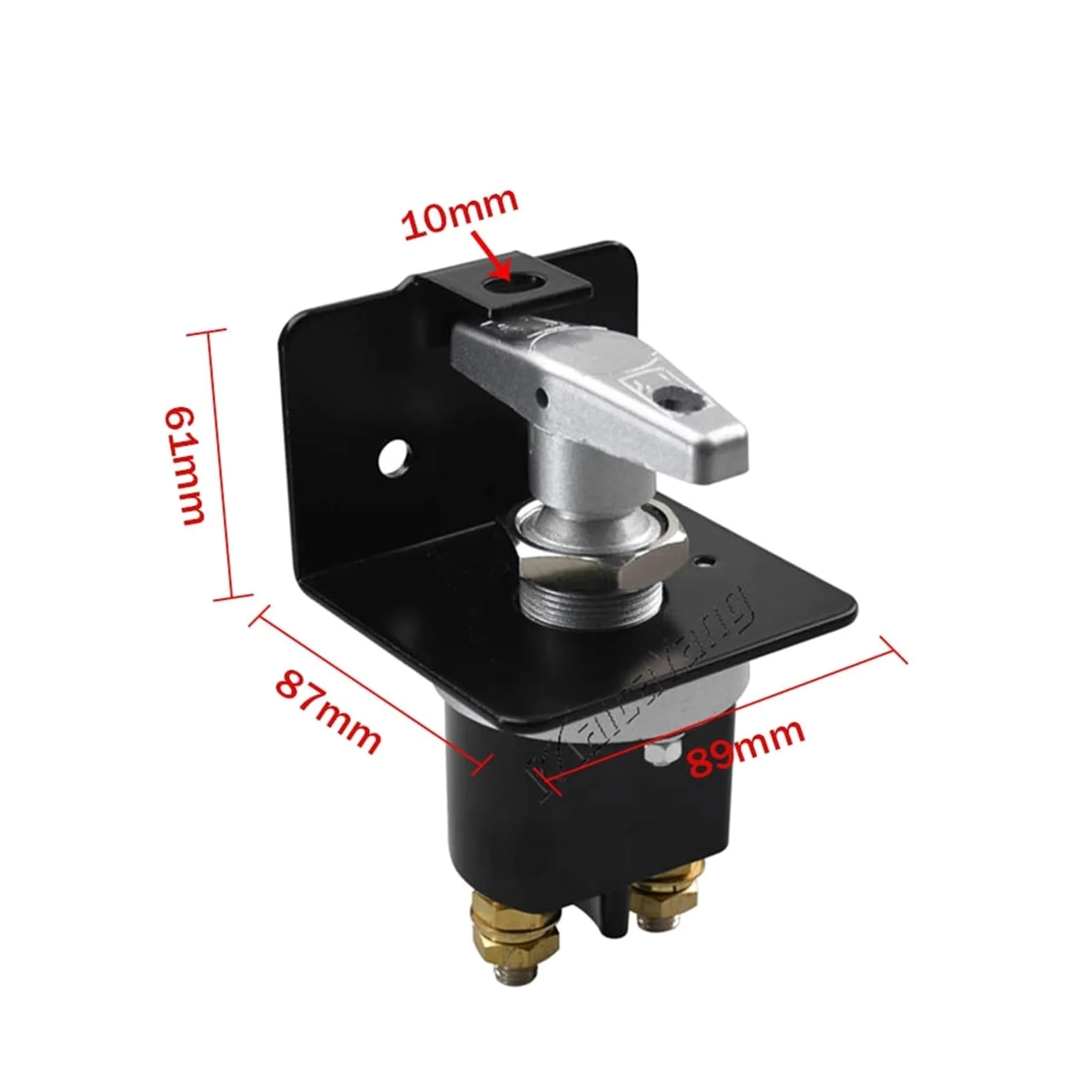 Aislador del desconector del cortador del circuito de la batería del interruptor de la masa de la batería resistente con el ojo de la cerradura(With black bracket)