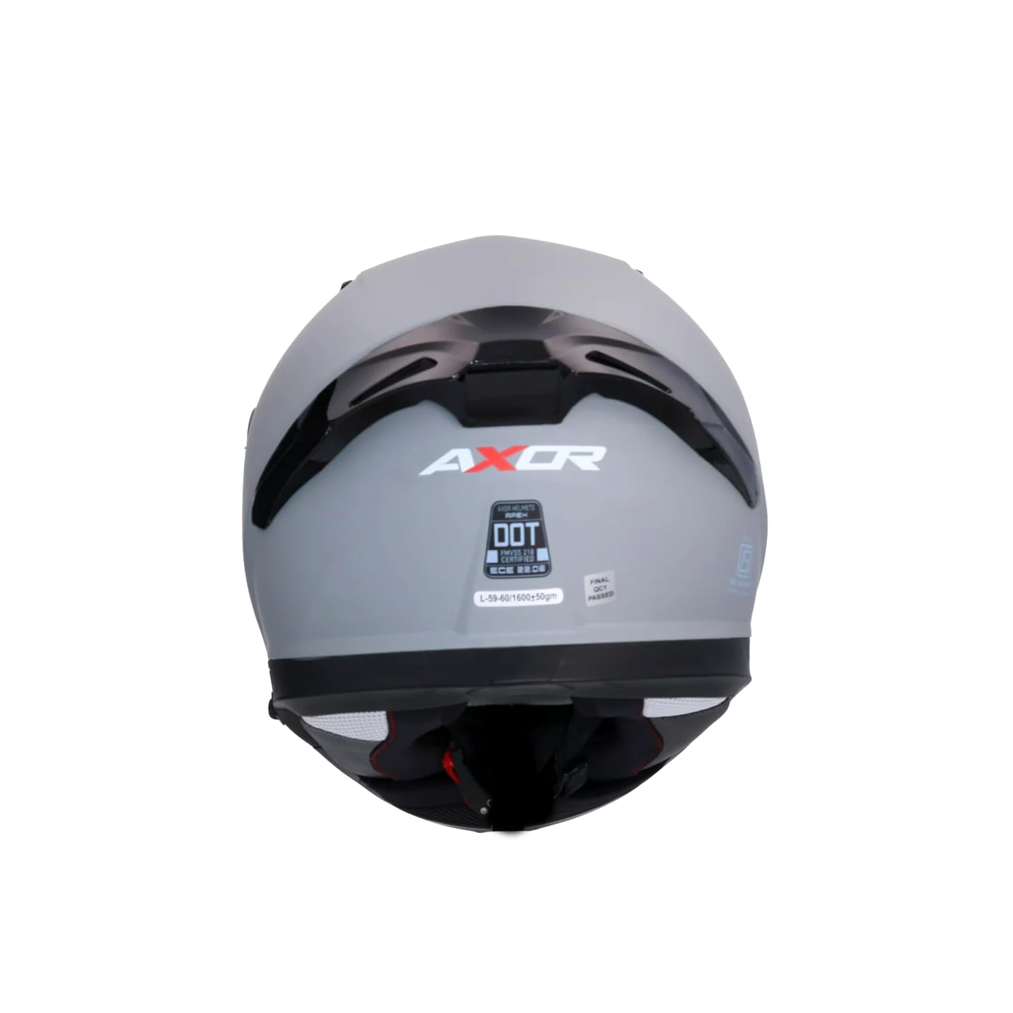 Casco AXOR Apex Solid Casco Integral de Moto Titanium Mate con Pantalla Extra y Lente Solar, Diseño Deportivo, Talla L