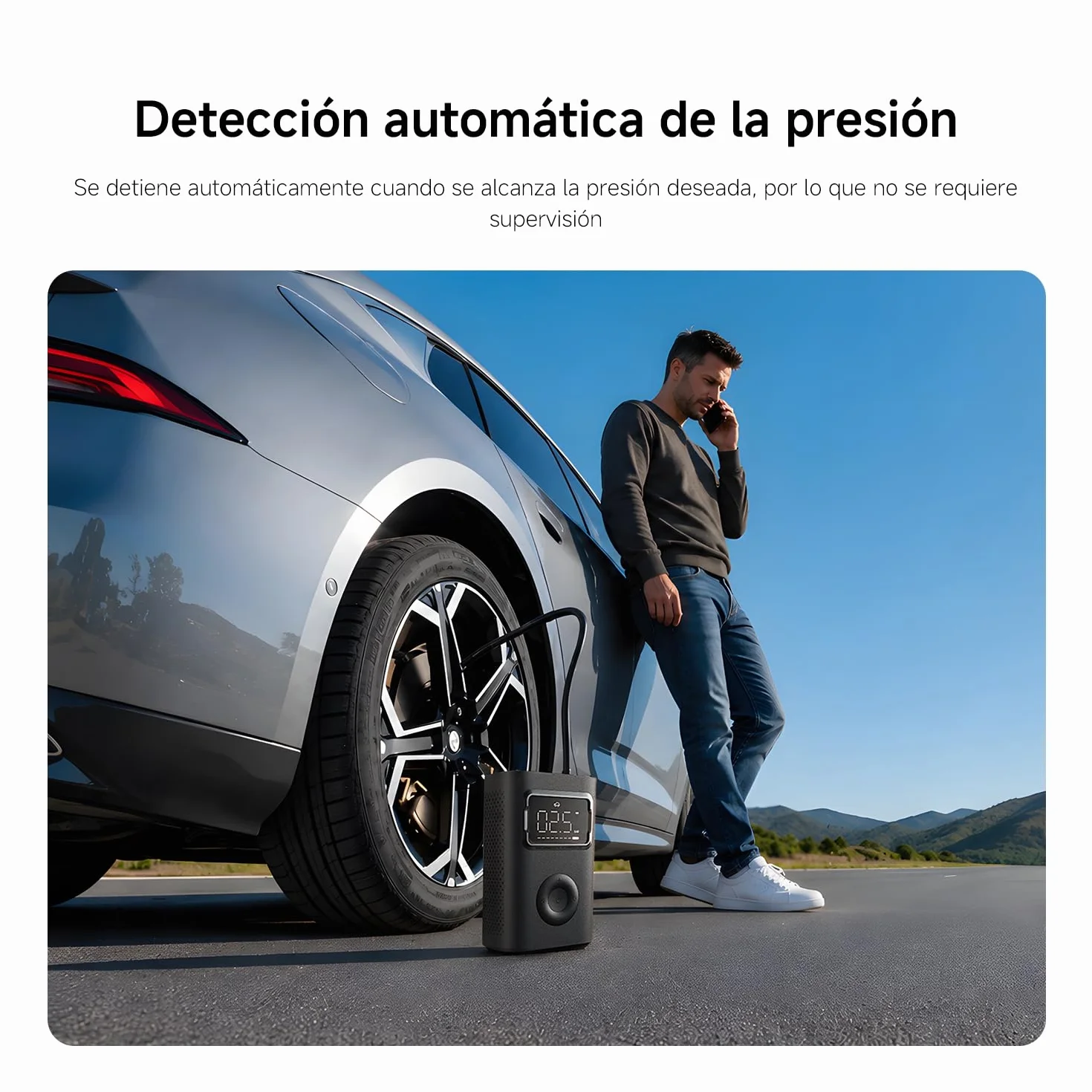 Xiaomi Portable Electric Air Compressor 2 Pro, Batería 2500 mAh, 5 Modos, 150 PSI, Apagado Automático, Pantalla Digital & Luz LED, USB‑C – Ideal para Coche, Bicicleta, Moto, Patinete & Balones