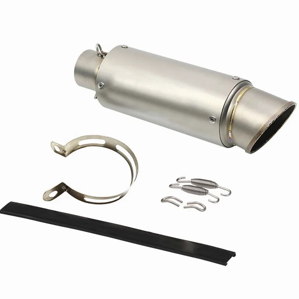 Shkalacar Universal de la Moto Escape51 mm, Escape Motoscooter Suciedad Bicicleta Silenciador Tubo de Acero Inoxidable
