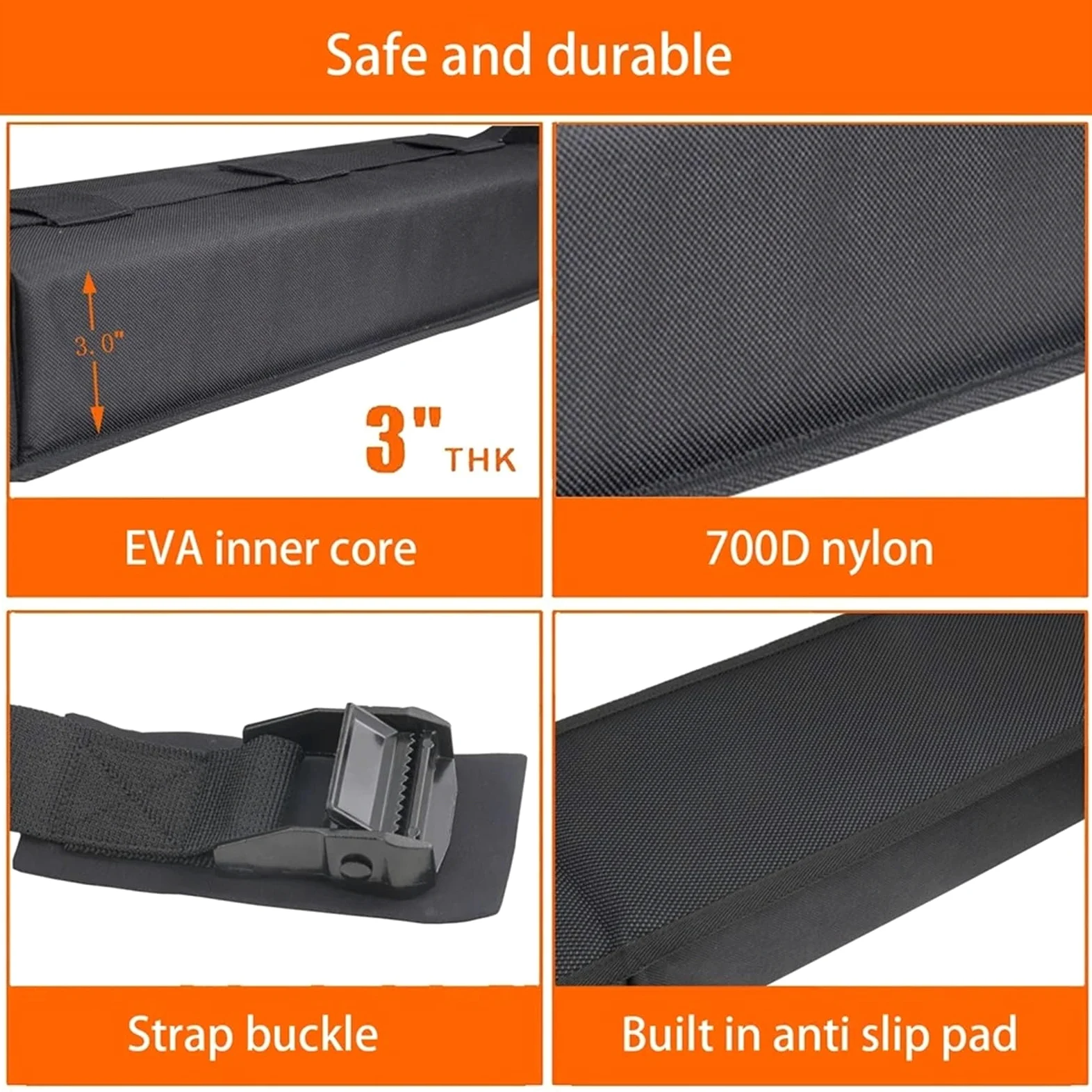 Barres Toit Portaequipajes En El Techo del Coche Universal Suave Plegable para Adecuado para Kayak/canoas/Tablas De Snowboard/Soportes Windsurf Portaequipajes Coche