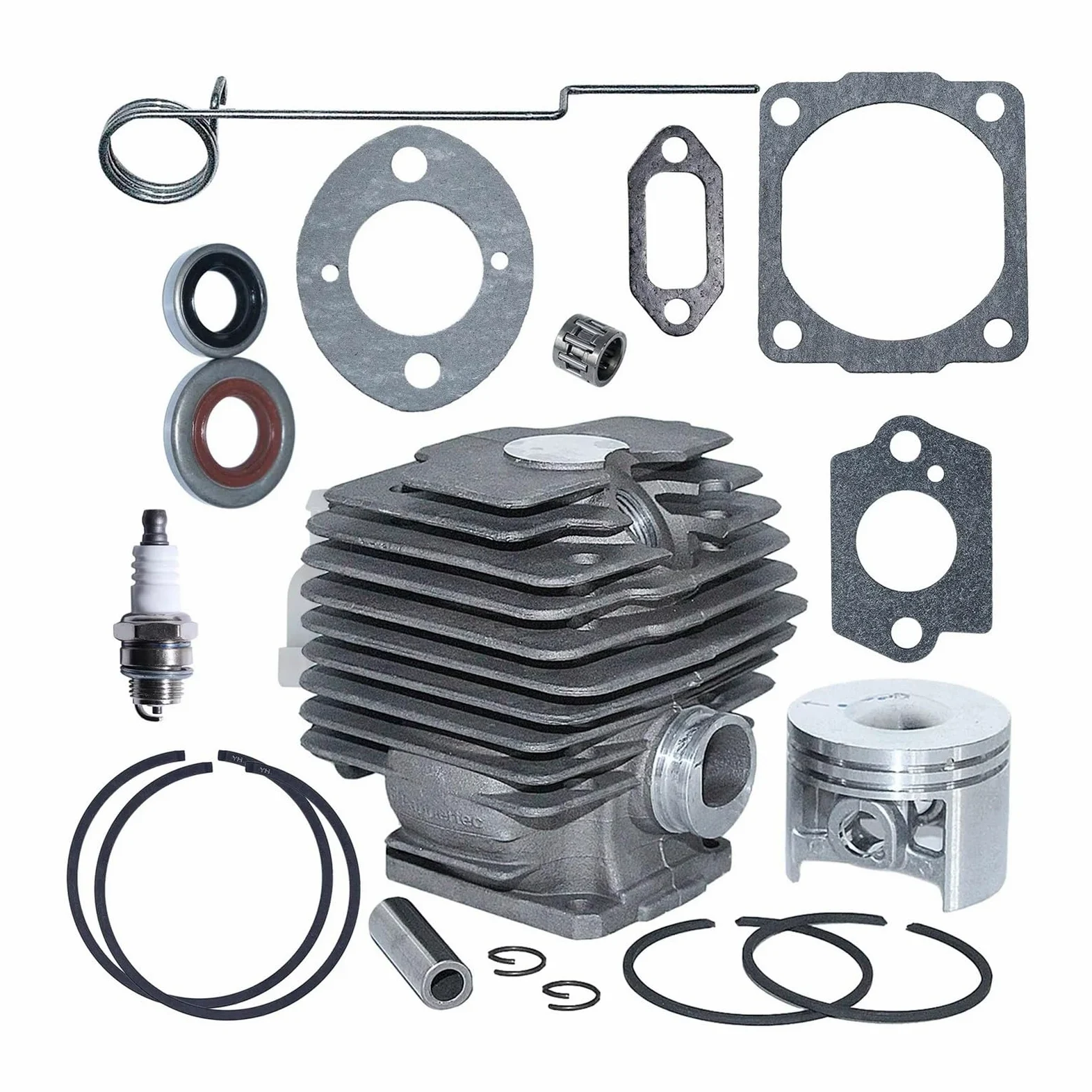 Pieza DE Recambio Kit de Junta de Sello de Aceite de pistón de Cilindro de 46 mm Compatible con Motosierra 028 028AV 028 QW WB 1118 020 1203