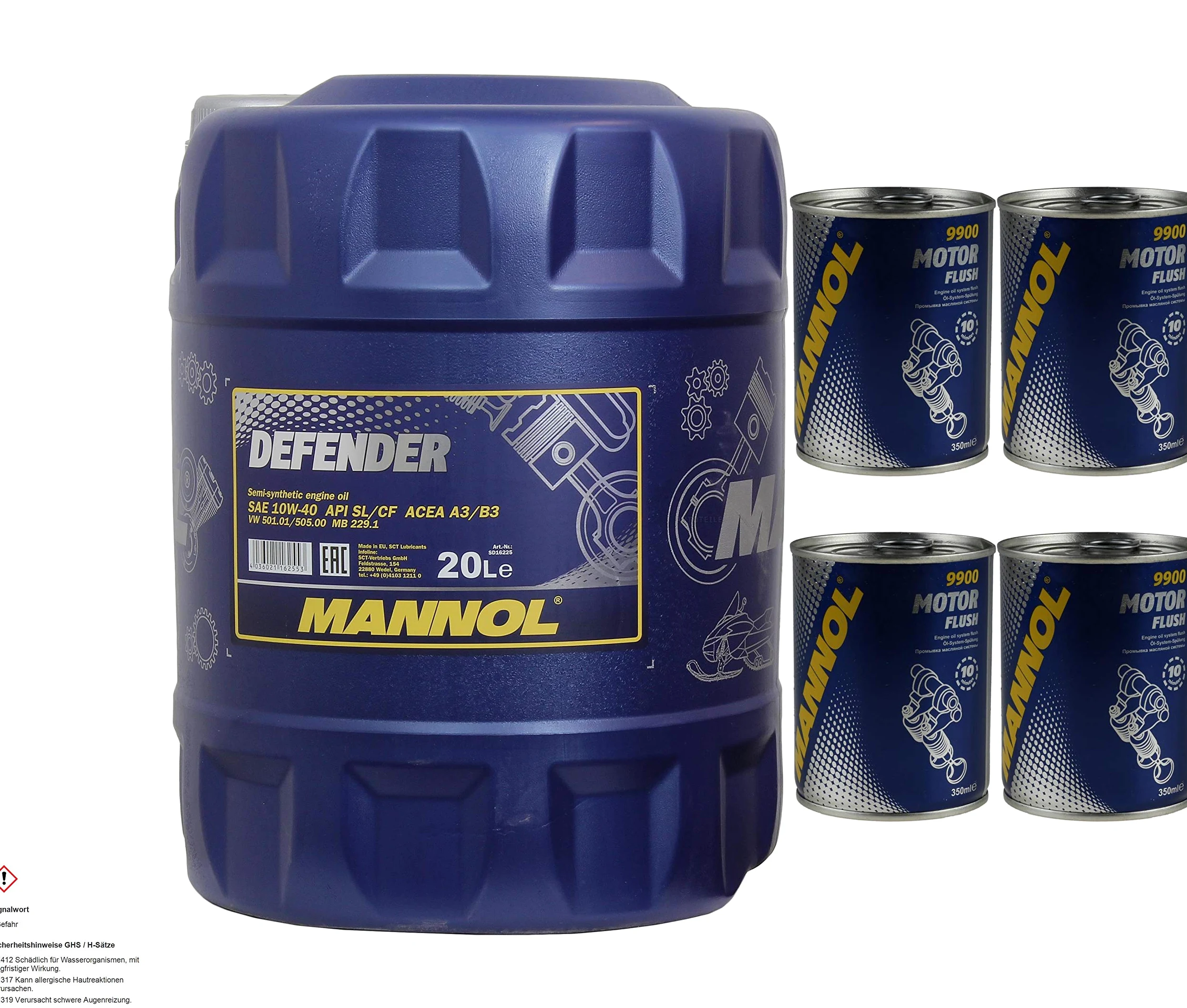 Mannol Defender 10W-40 API SL/CF Aceite MN7507-20 20 de 20 L