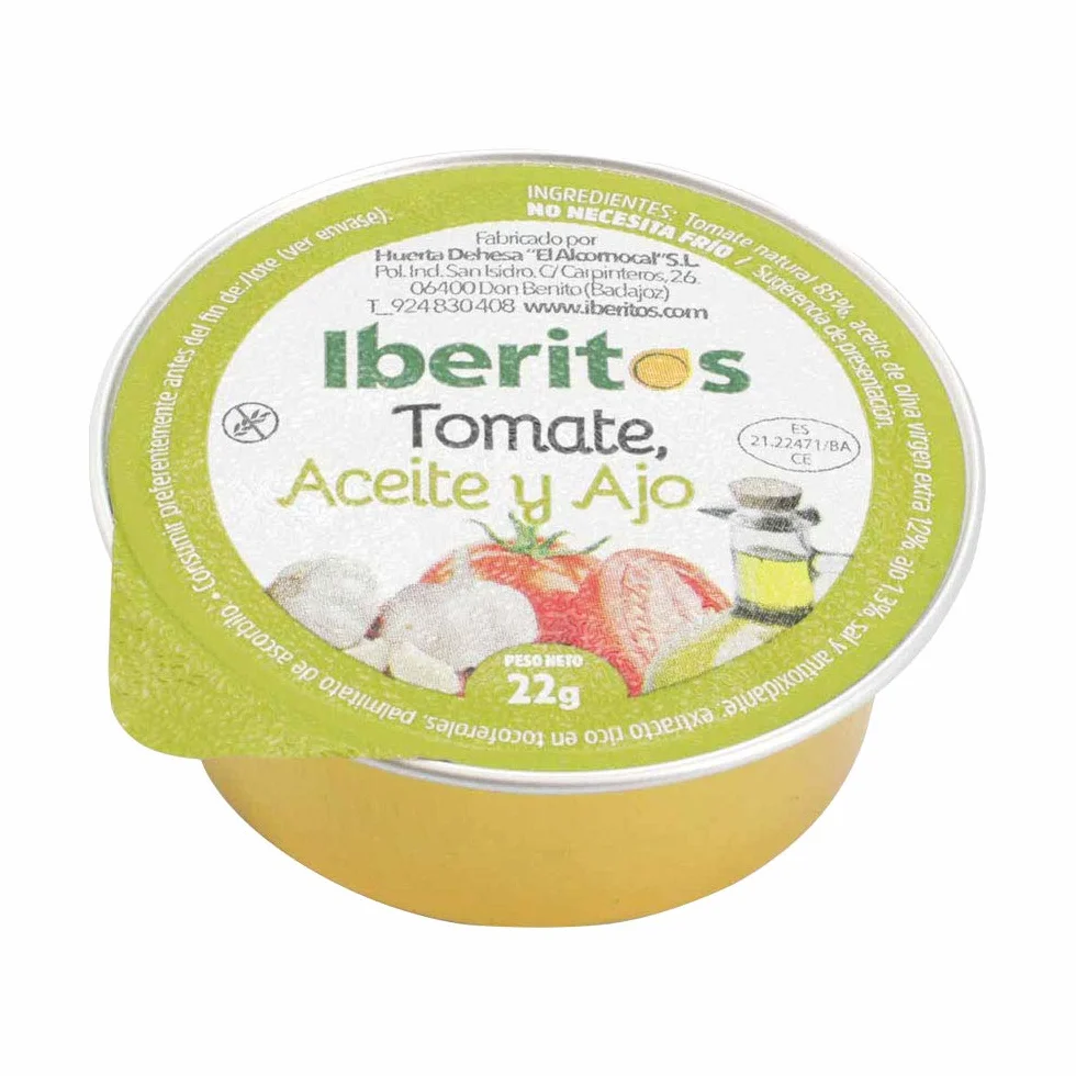 Bandejas de Tomate, Ajo y Aceite 22 g 90 Unidades