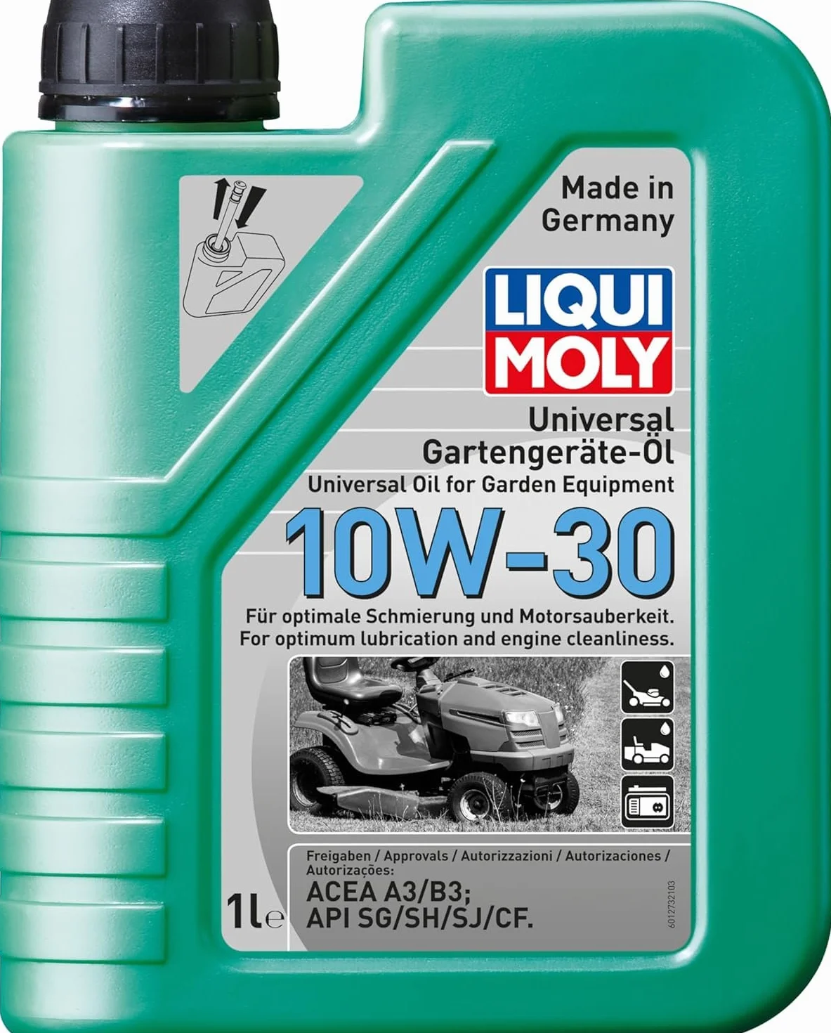 LIQUI MOLY Aceite universal para aparatos de jardinería 10W-30 | 1 L | Aceite de motor mineral | 1273
