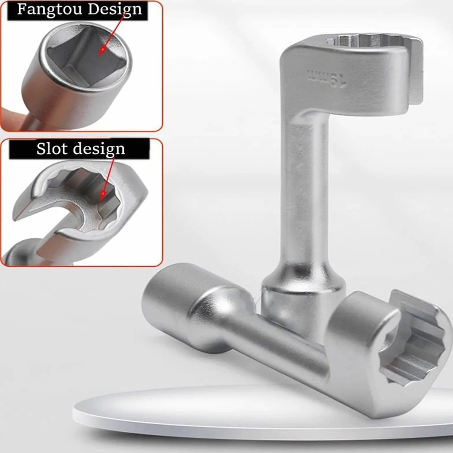 Juego de 6 Herramientas para inyectores de Combustible y Sistemas de Combustible de 1/2" con Llave de Tubo para inyectores de Combustible (12 mm, 14 mm, 16 mm, 17 mm, 18 mm y 19 mm).