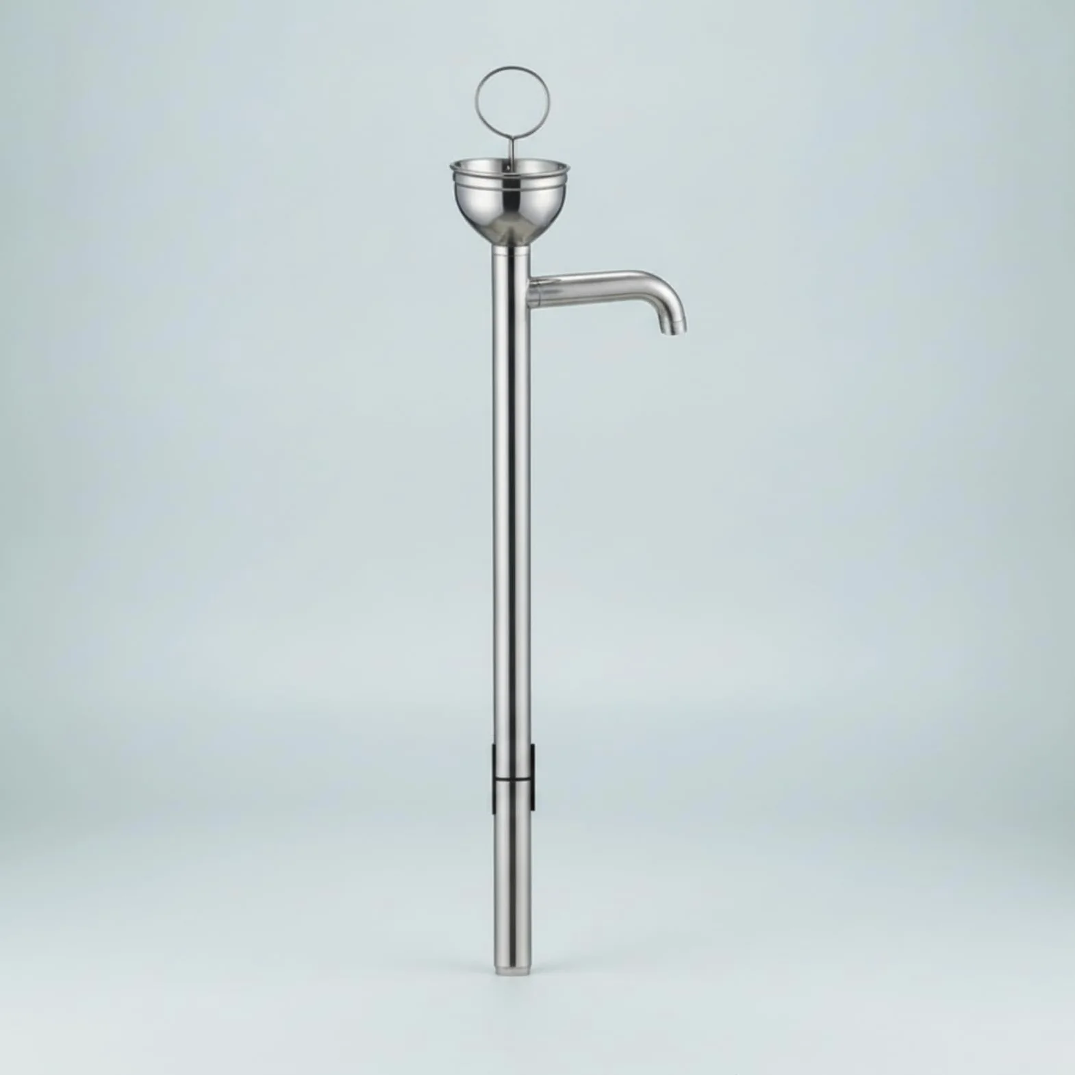 predolo Extractor Aceite Acero Inoxidable Salida Lateral Extractor Aceite Manual Acabado Plateado Herramienta Industrial para Barriles, Bidones, 120cm, Bomba De Aceite De Tubo Recto Grande