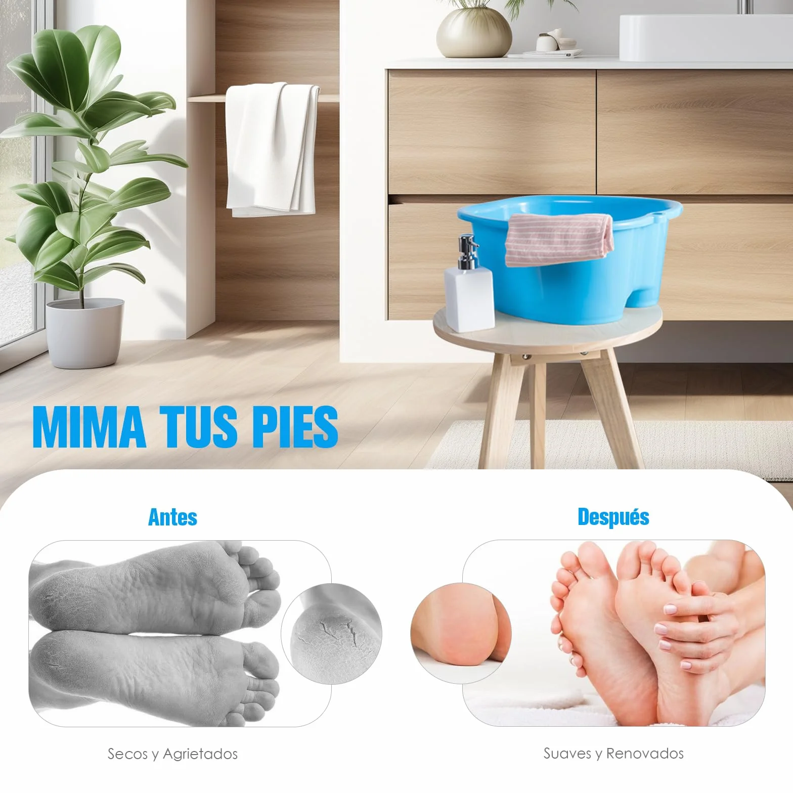 Cuenco de spa grande para baño de pies, lavabo de plástico para pedicura y masaje