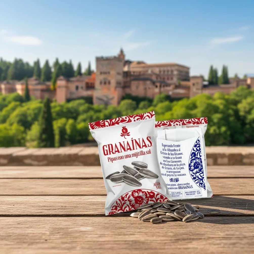 Sol de Alba Pipas Granainas Agua y Sal 110 g 10 Bolsas Semillas de Girasol Tostadas Snack Natural