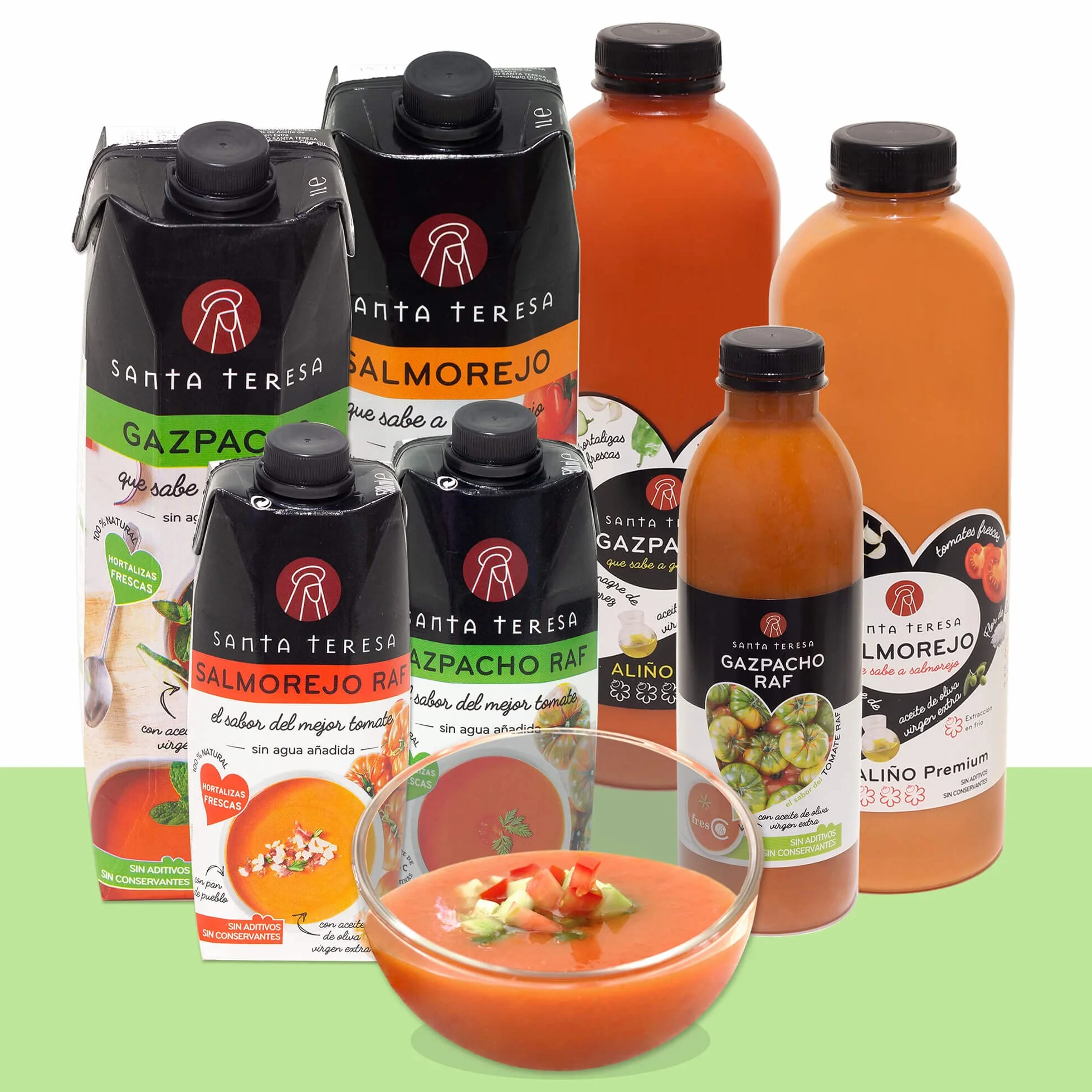 Santa Teresa Salmorejo Pack 3 Litros Elaborado con Ingredientes Naturales Receta Tradicional