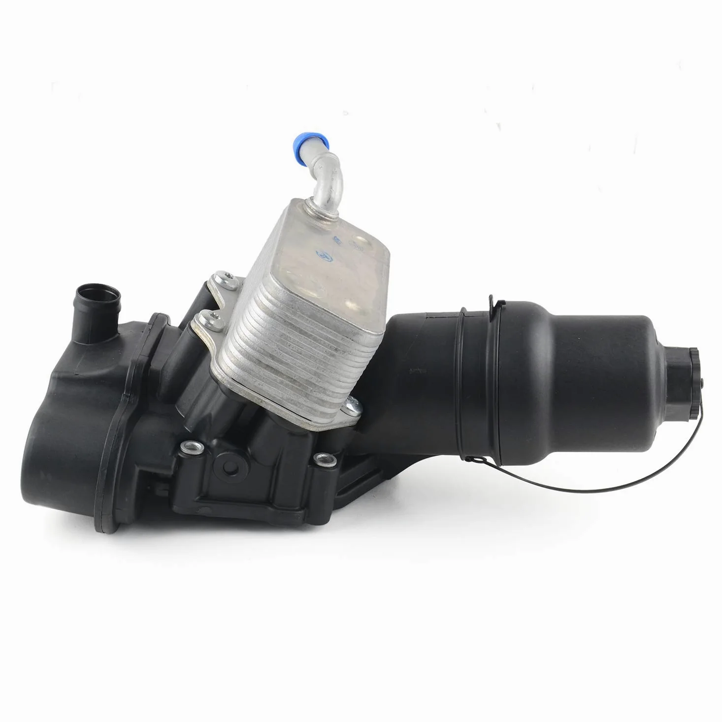 Filtro de aceite y carcasa y tapa y sello y enfriador de aceite Compatible con 2.0 TFSI / 2.0 R / 2.0 GTI 06D117021C 06F115397H 06F115397J