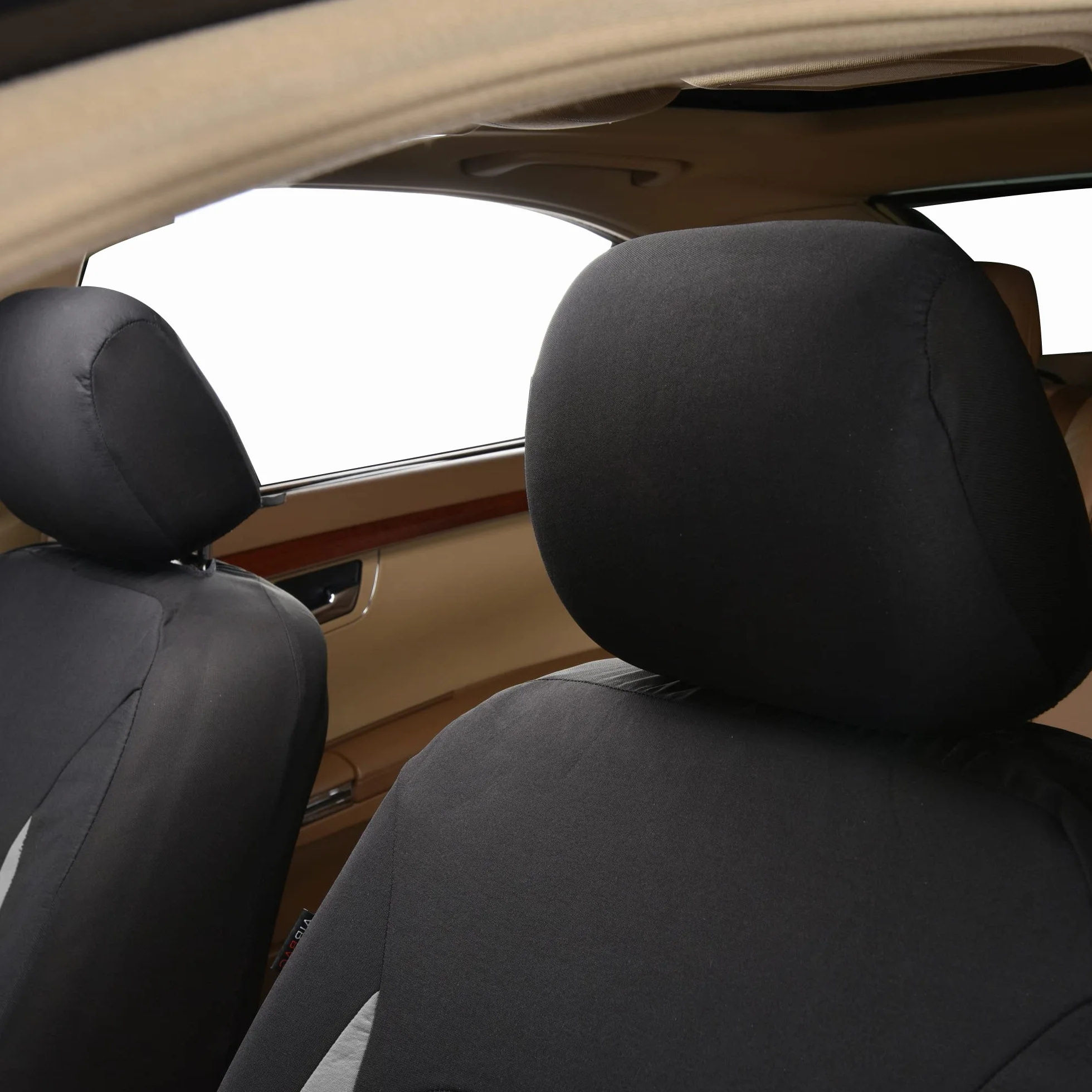 Flying Banner Fundas Asientos Coche Universales para Delanteros y Traseros Compatibles con Airbags Laterales(Juego Completo, Gris)