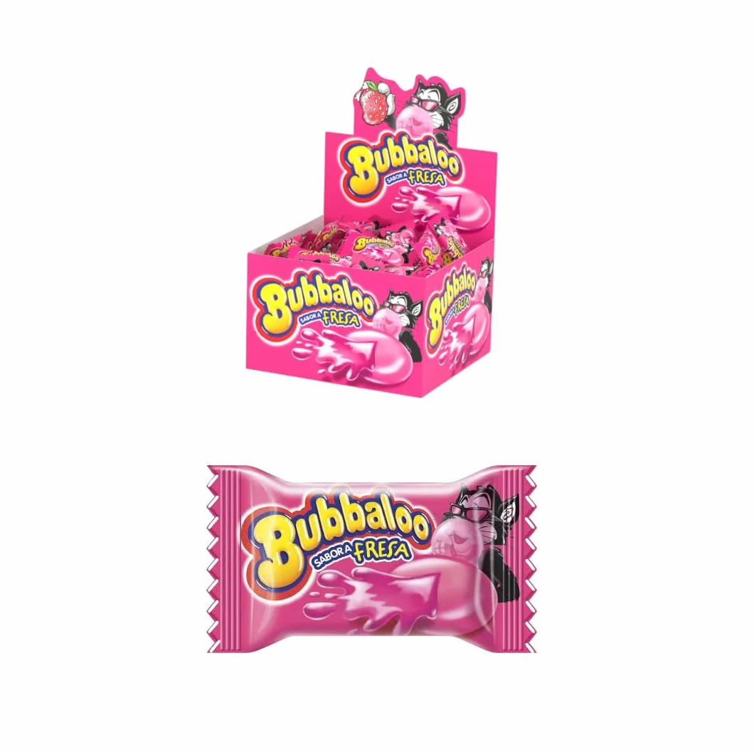 Bubbaloo Chicles Rellenos Pack 60 Unidades Fresa Sandía Tutti
