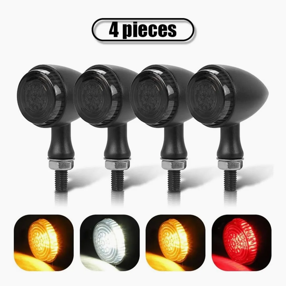 Intermitentes Luz LED De Intermitentes para Motocicleta M10, Luces Intermitentes Ámbar, Luz Trasera De Freno DRL para Cafe Racer