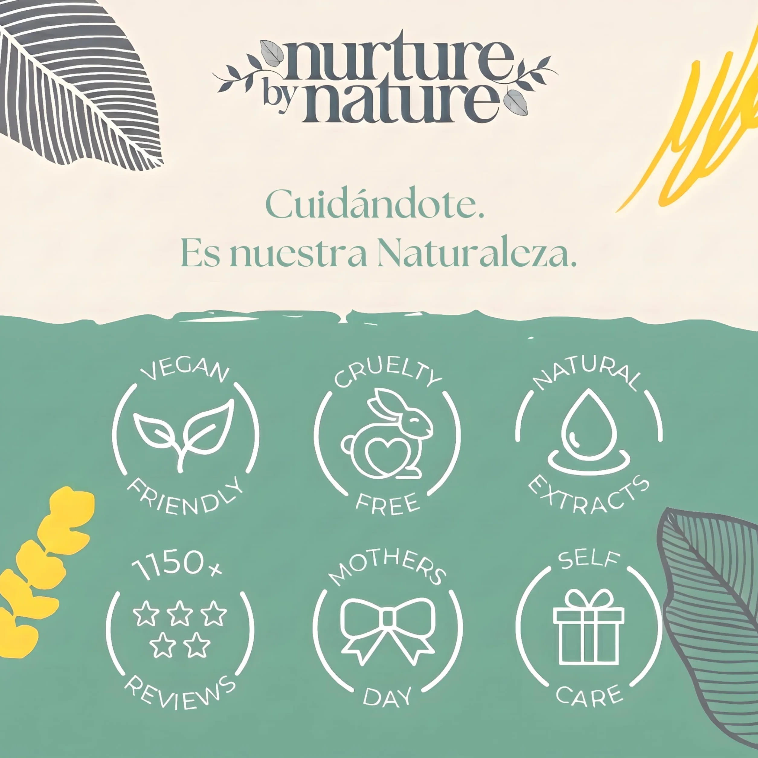 Nurture By Nature Set de Regalo para Mujer, Aceite Esencial, Sales de Baño, Jabón, Bombas de Baño, Vela