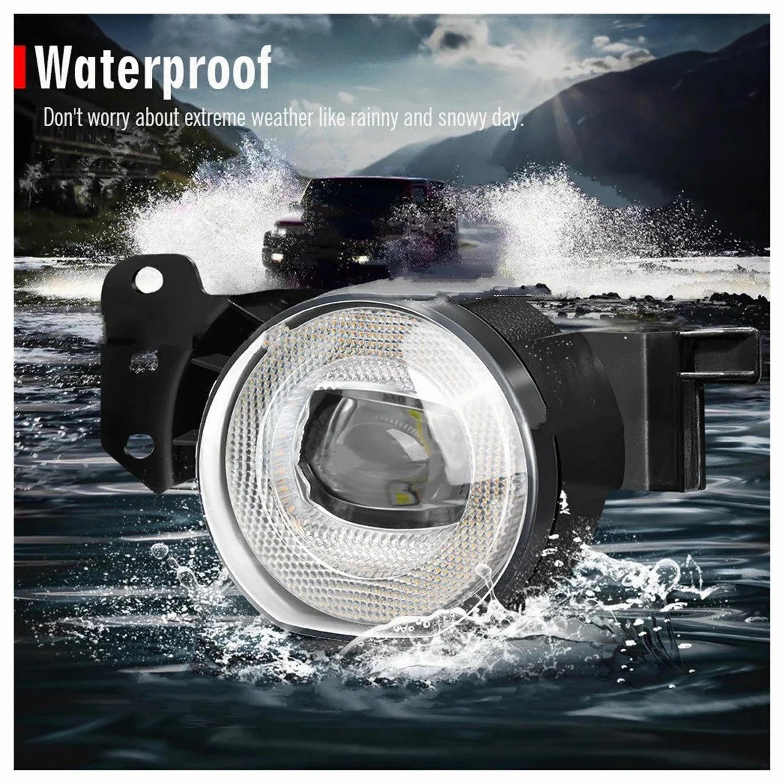 E46 E60 E63 E90 525i 530i 545i 550i 323i 325i Canbus LED Antiniebla Lámpara De Circulación Diurna 9006 2 X Luz Ojo Ángel DRL Faros Antiniebla(Blanco)