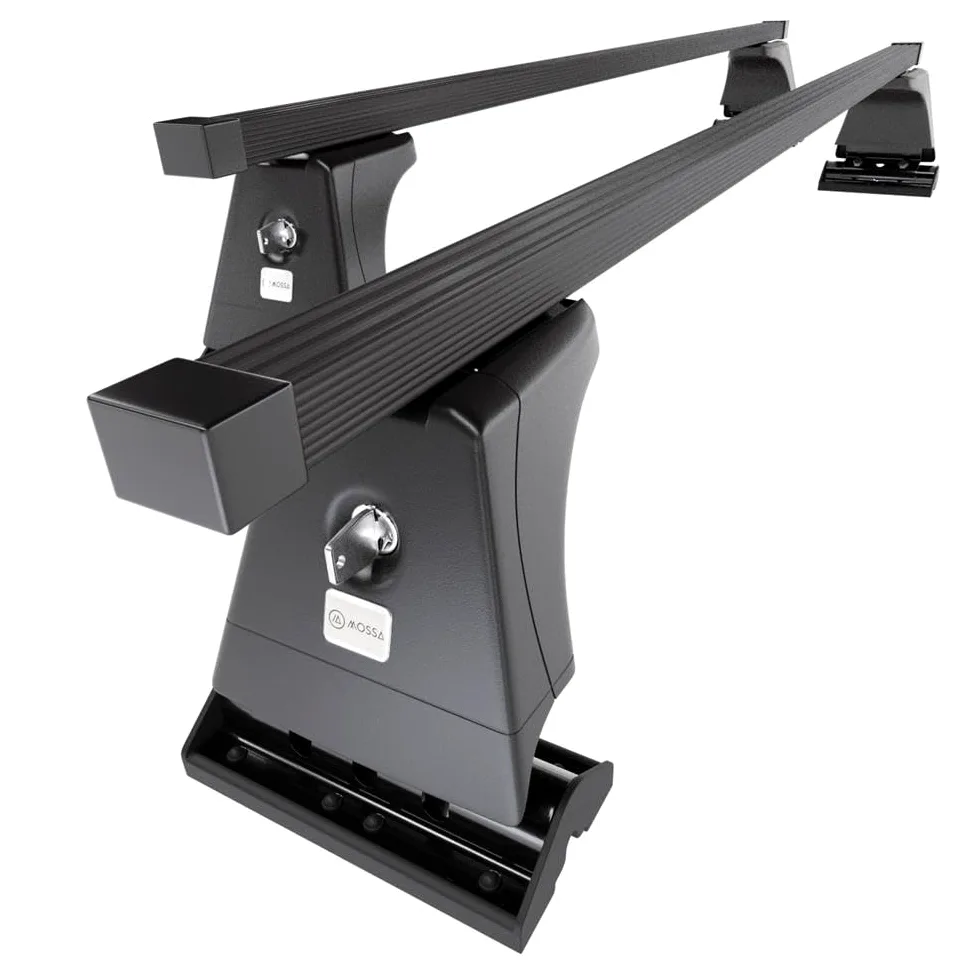 Mossa Barras de Techo Acero aptas para Ford Transit Connect 2003-2013 Negro | Furgoneta, I - puntos de montaje
