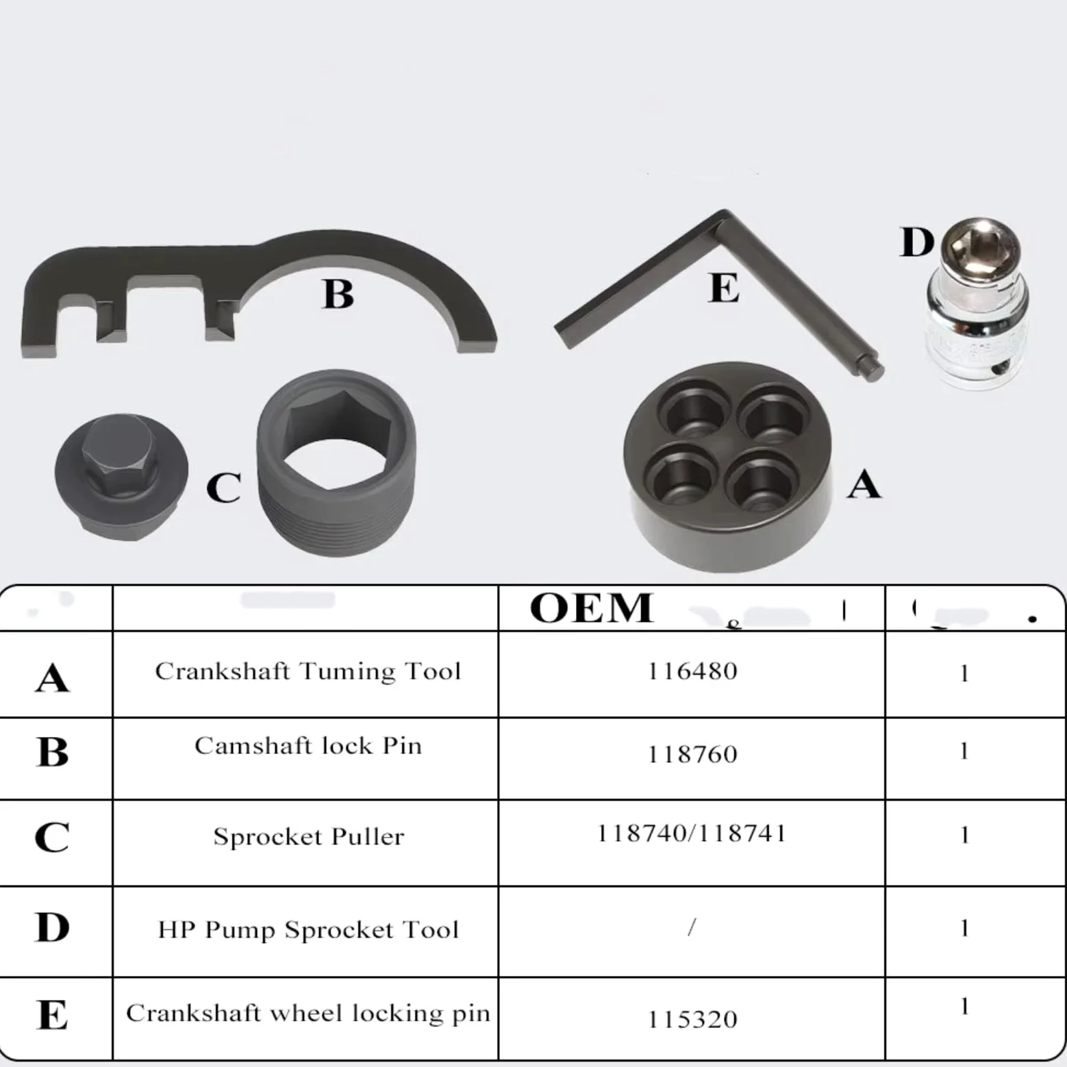 Compatible con para 530d GT F07 2009-2012 Herramientas De Alineación del Eje Equilibrio Árbol Levas Motor Coche Kit Sincronización Herramienta Calado Motor