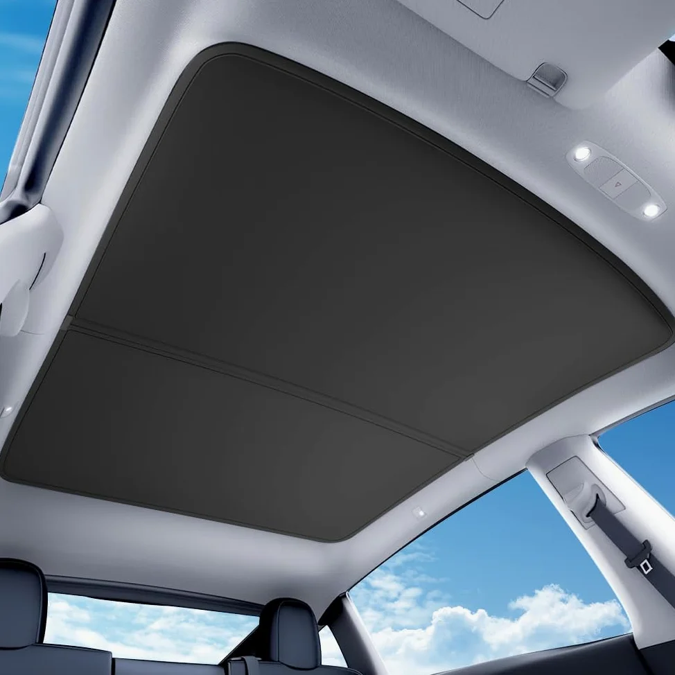 Tesla Model Y 2025 2026 Juniper Parasol Techo Cristal de Hielo Anti-UV Aislamiento Térmico