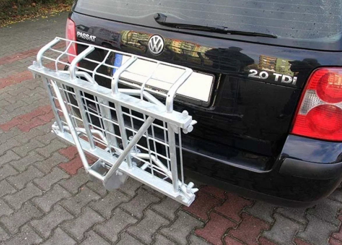 Portaequipajes con Soporte a Enganche de remolqu, Portavehículos de Carga con Mecanismo basculante