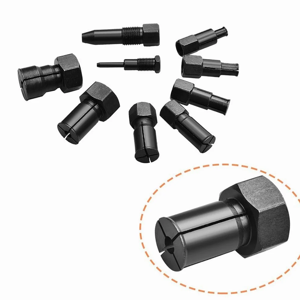 Extractor de Volante Motor Extractor de cojinetes práctico, Herramienta de extracción de cojinetes de Motocicleta con Caja, Kits de Extractor de cojinetes internos, 10 Uds.