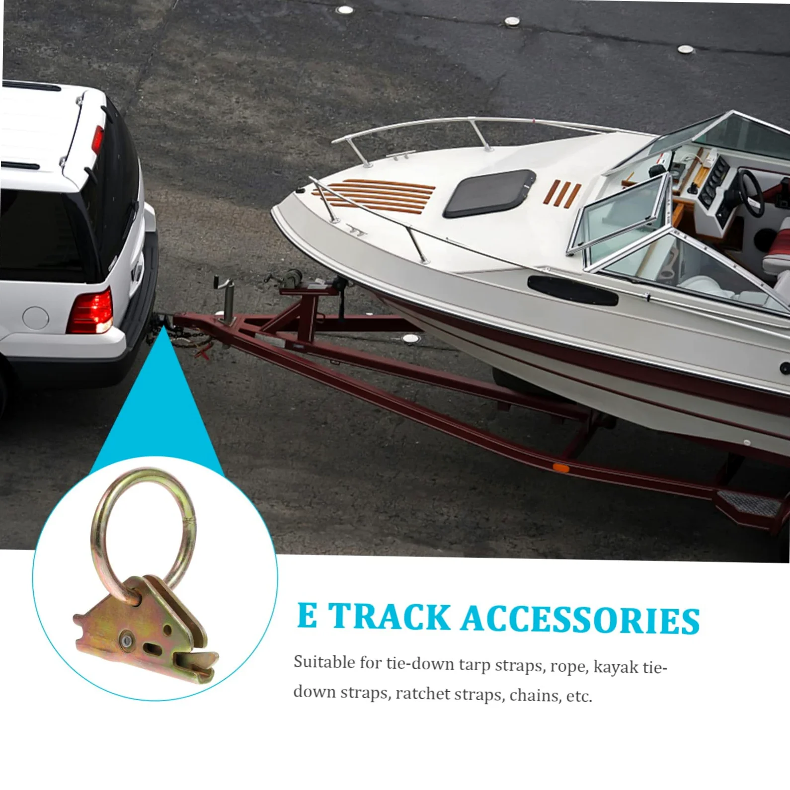 Accesorios Camion 10 Piezas de Anillos de Amarre de Acero para Remolques y Camiones, de Alta Resistencia, Fáciles de Usar Acabado de Trabajo Grueso