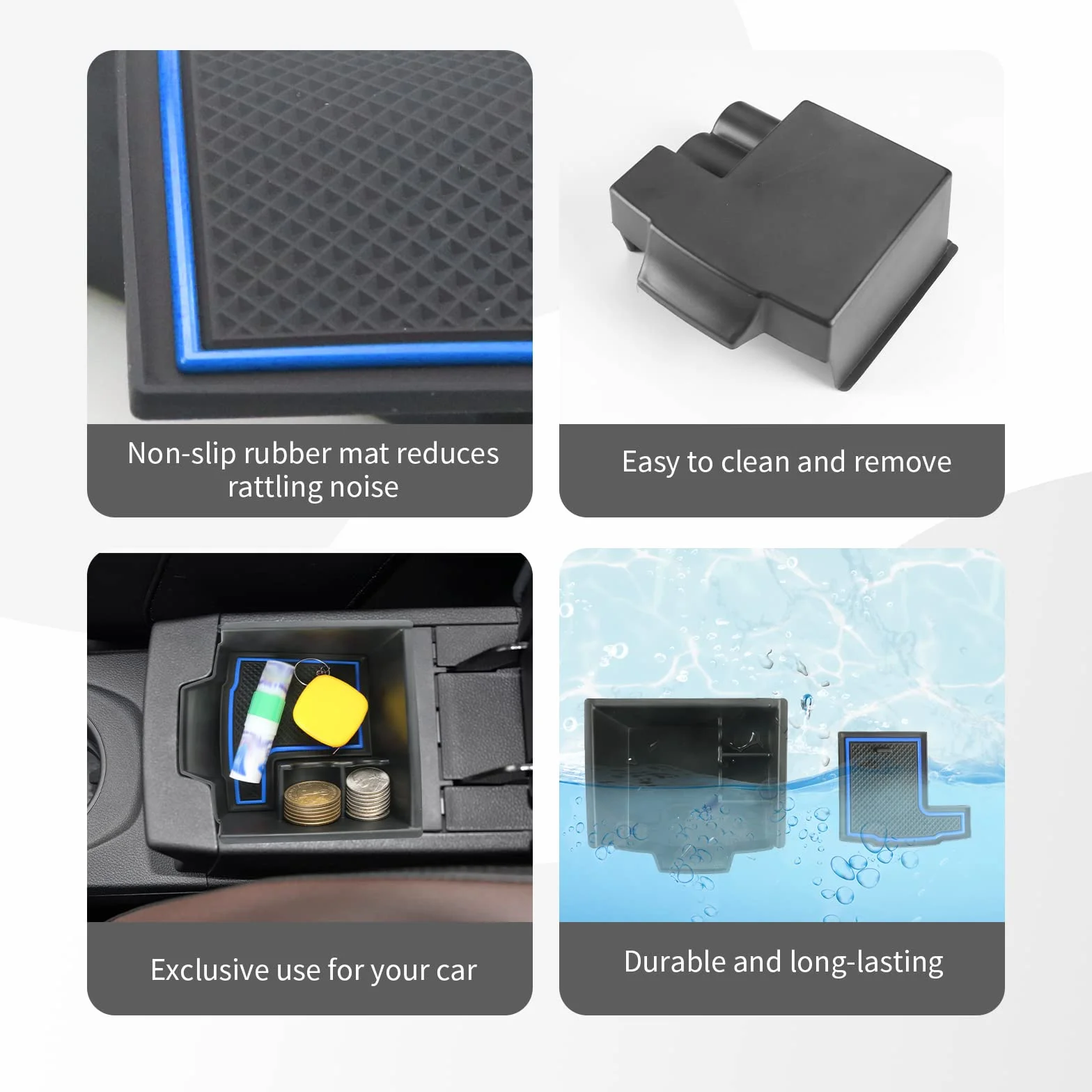 CDEFG Compatible con Renault Symbioz 2025 2026, consola central, guantera, reposabrazos, caja de almacenamiento multifuncional, organizador de consola para el centro de coche, bandeja Symbioz E-Tech