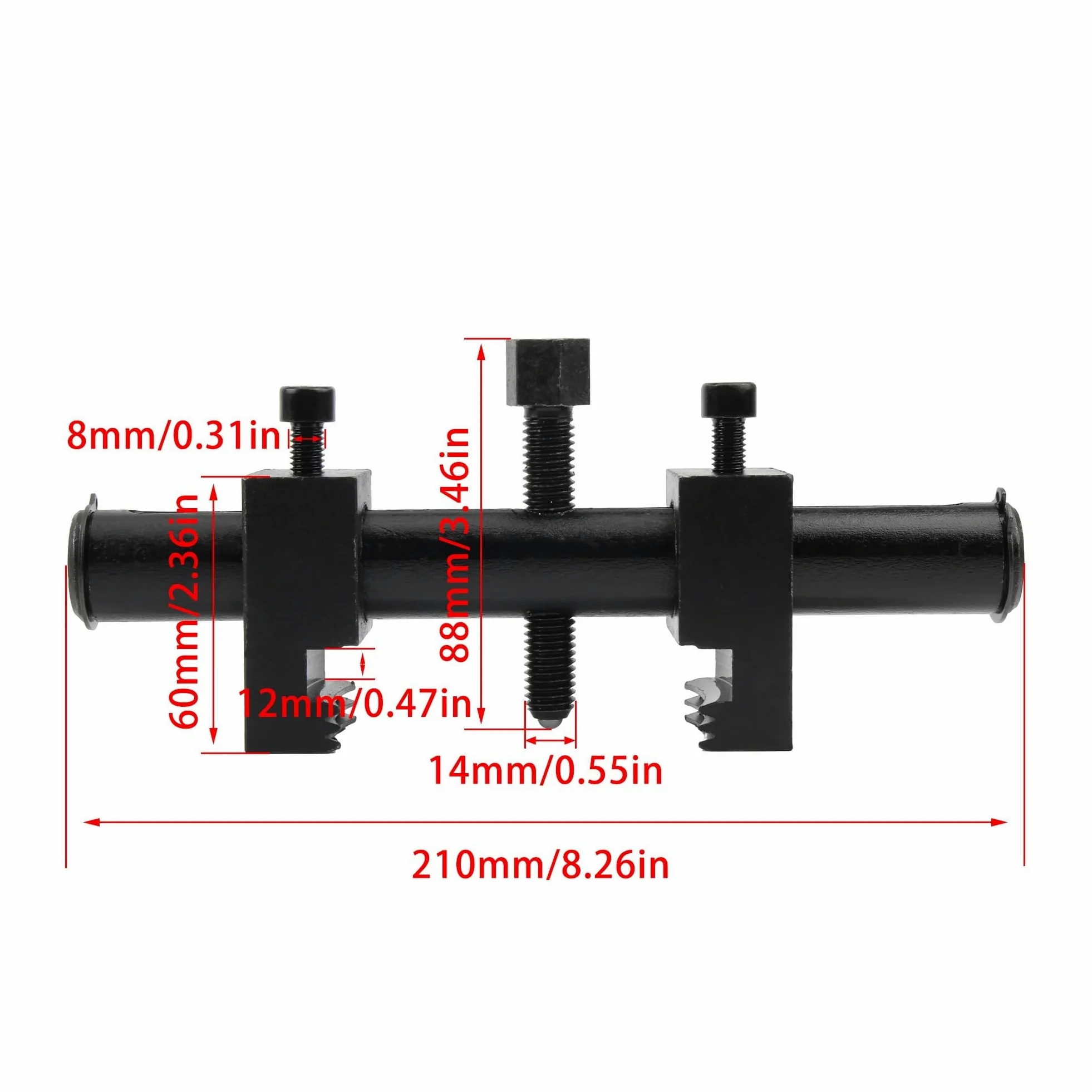 Extractor de Volante Herramienta de cigüeñal de polea de transmisión Acanalada para Motocicleta, Extractor de poleas de Herramienta de Motor de 40mm a 165mm