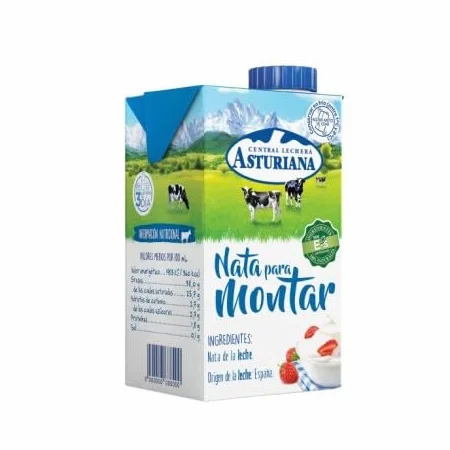 Nata Líquida Central Lechera Asturiana para Cocinar y Montar 500ml Sin Lactosa Sin Gluten