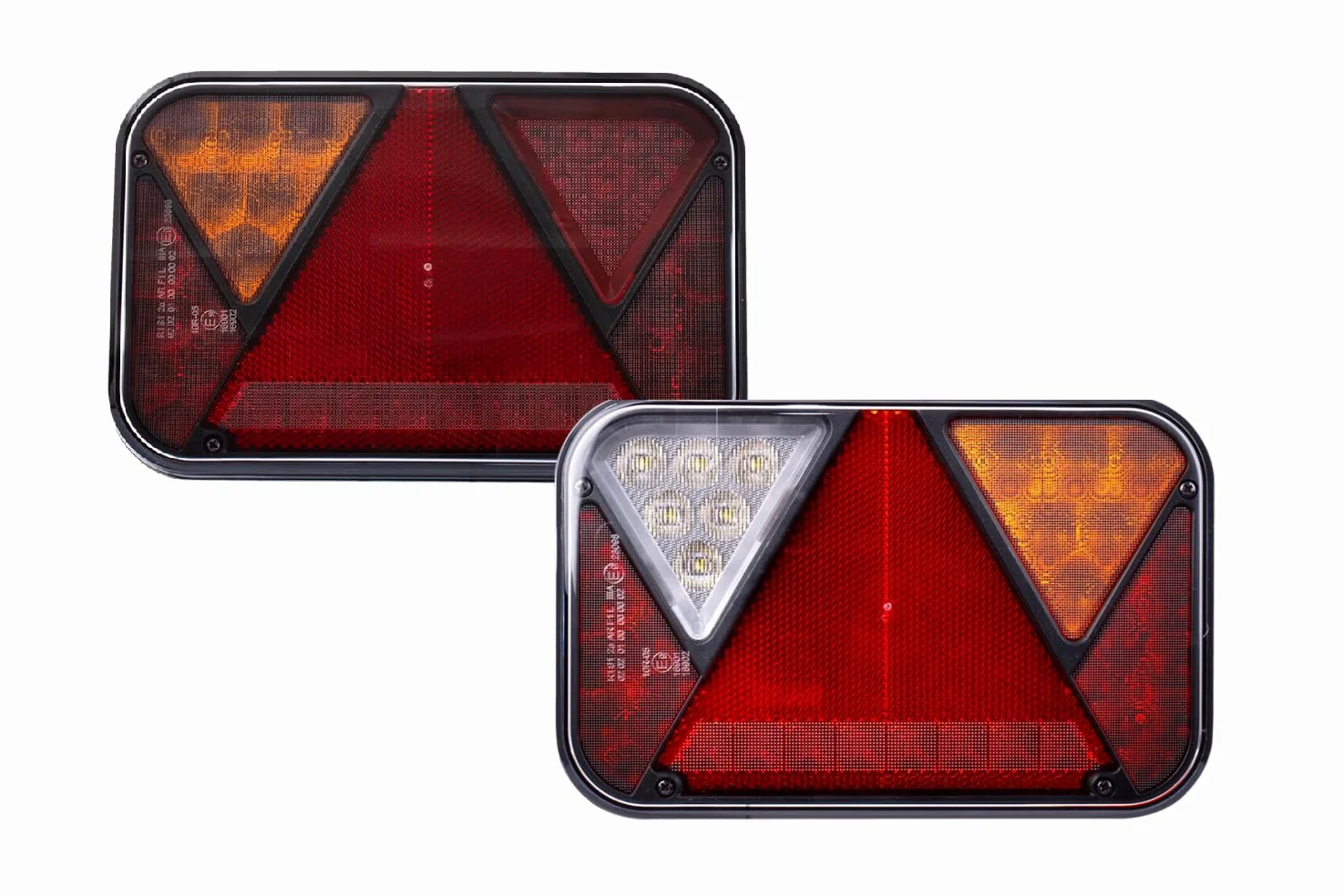 Fristom FT-270 - Juego de luces traseras LED (12 V, 5 pines, 7 funciones, izquierda y derecha) | Luces LED traseras de bajo consumo con luz de matrícula y CANBUS. Ideal para remolques, camiones y maquinaria agrícola.