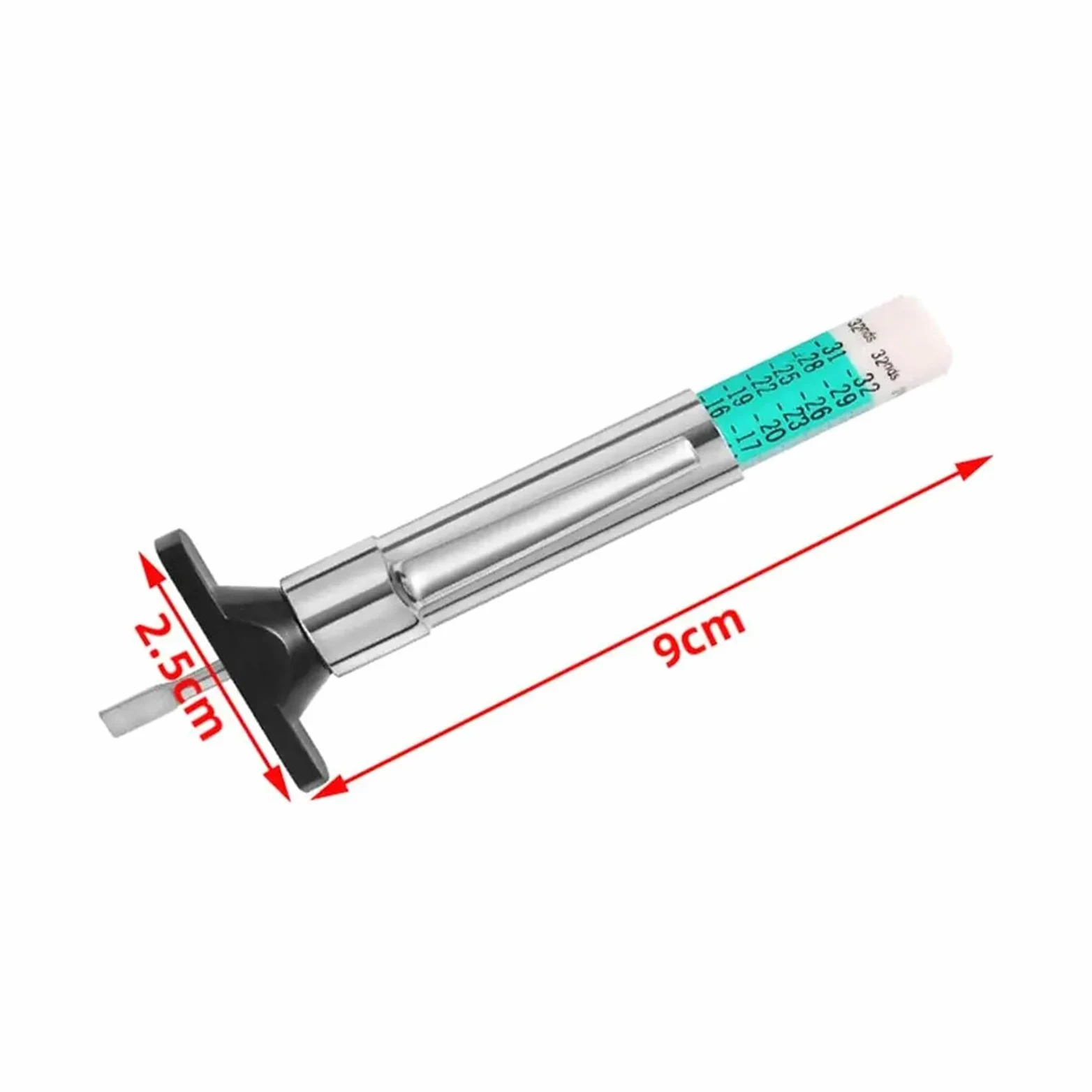Pluma Medidora De Neumáticos De Coche De 25mm, Medidor De Espesor De Profundidad De Patrón De Banda De Rodadura De Neumáticos Automático Preciso(15pcs)